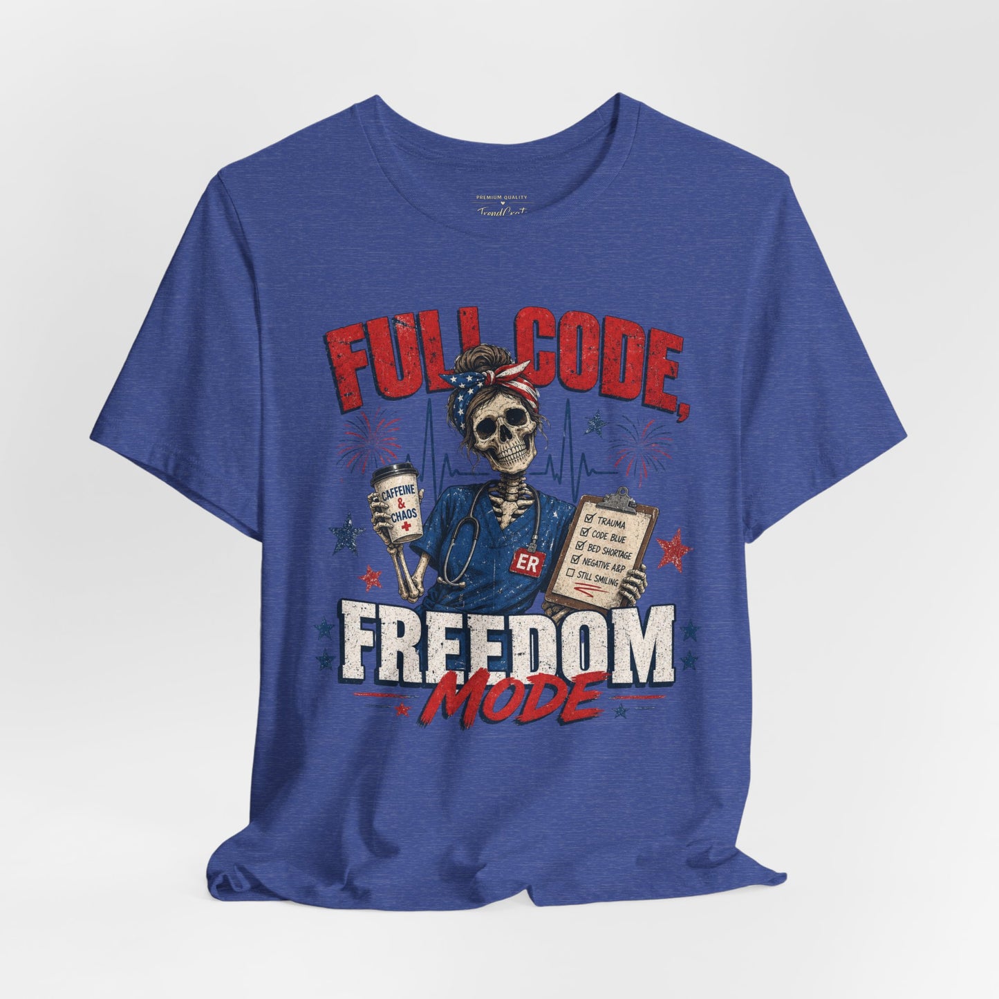 Freedom Mode Skull Nurse Tee