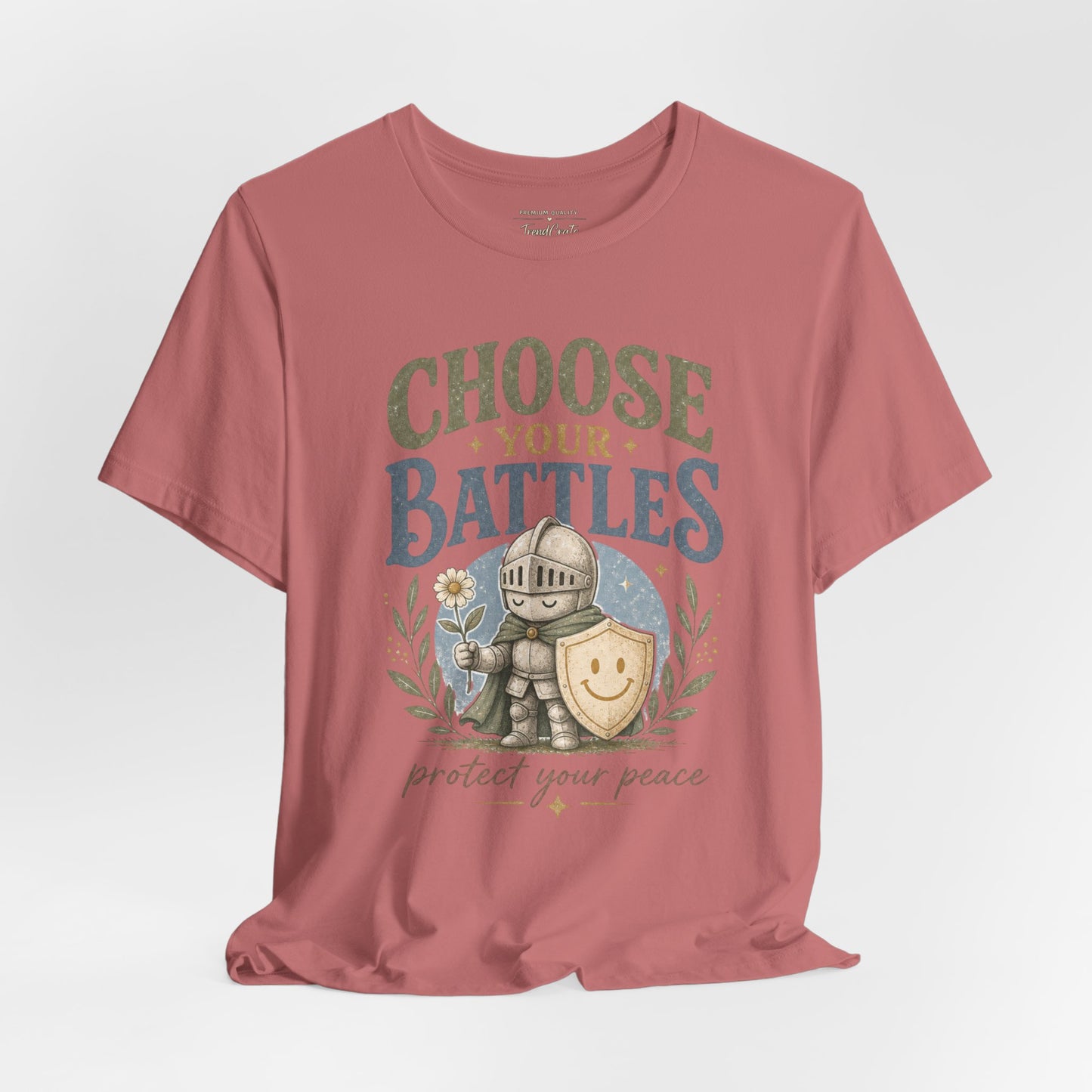 Choose Your Battles Tee — 'Protect Your Peace' Knight Graphic T-Shirt
