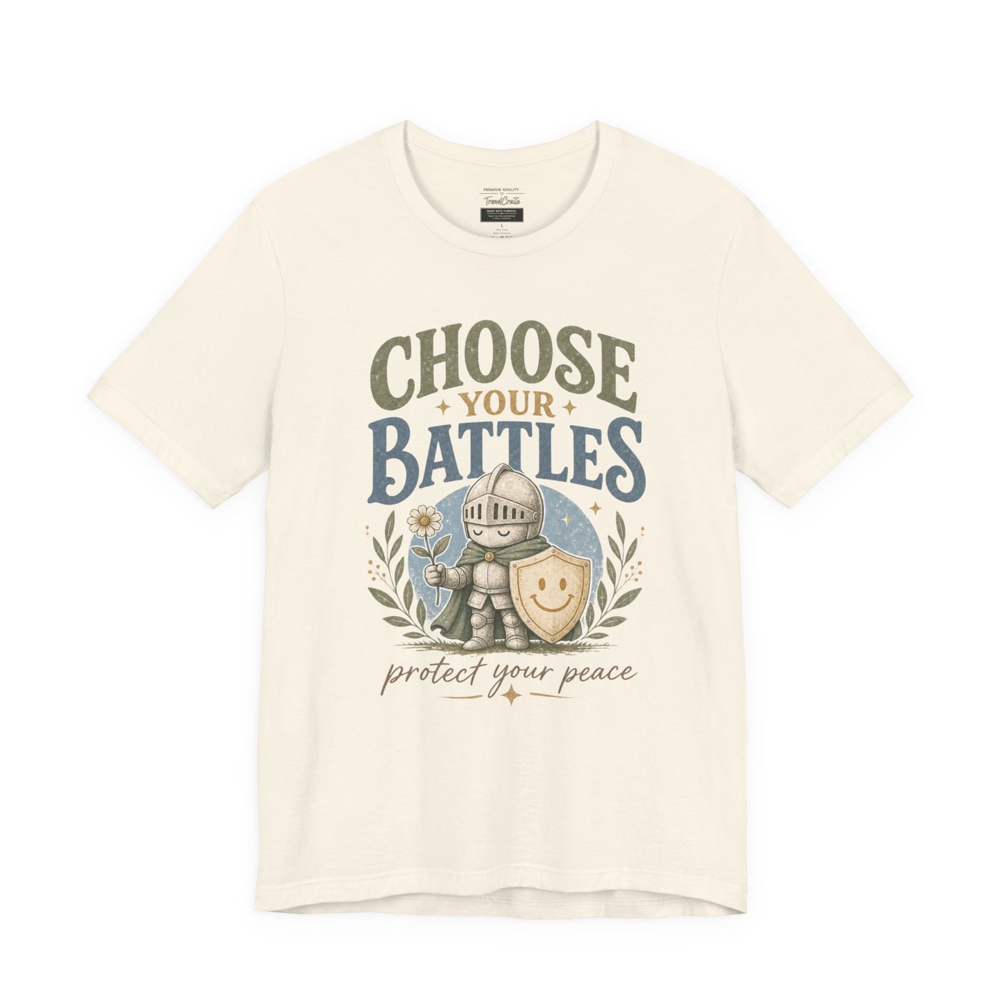 Choose Your Battles Tee — 'Protect Your Peace' Knight Graphic T-Shirt