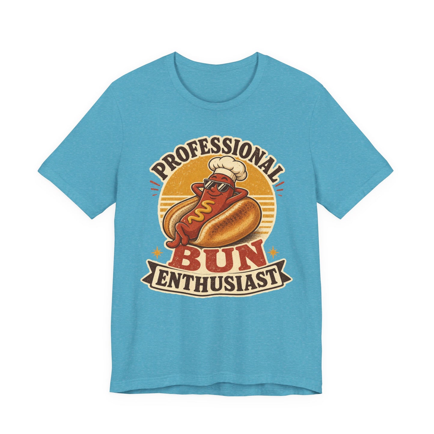 Professional Bun Enthusiast T-Shirt — Funny Hot Dog Graphic Tee