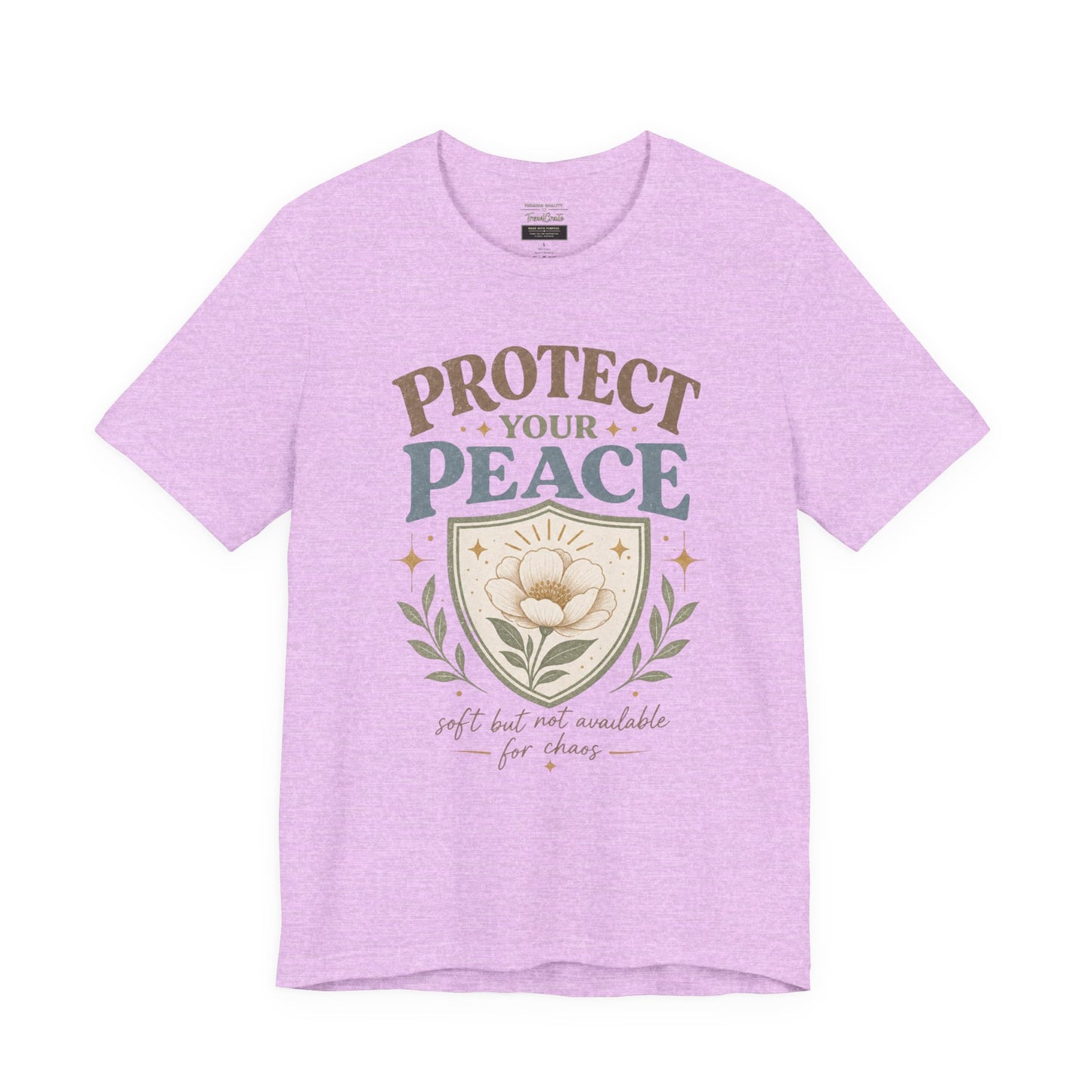 Protect Your Peace T-Shirt — Floral Shield Graphic Tee