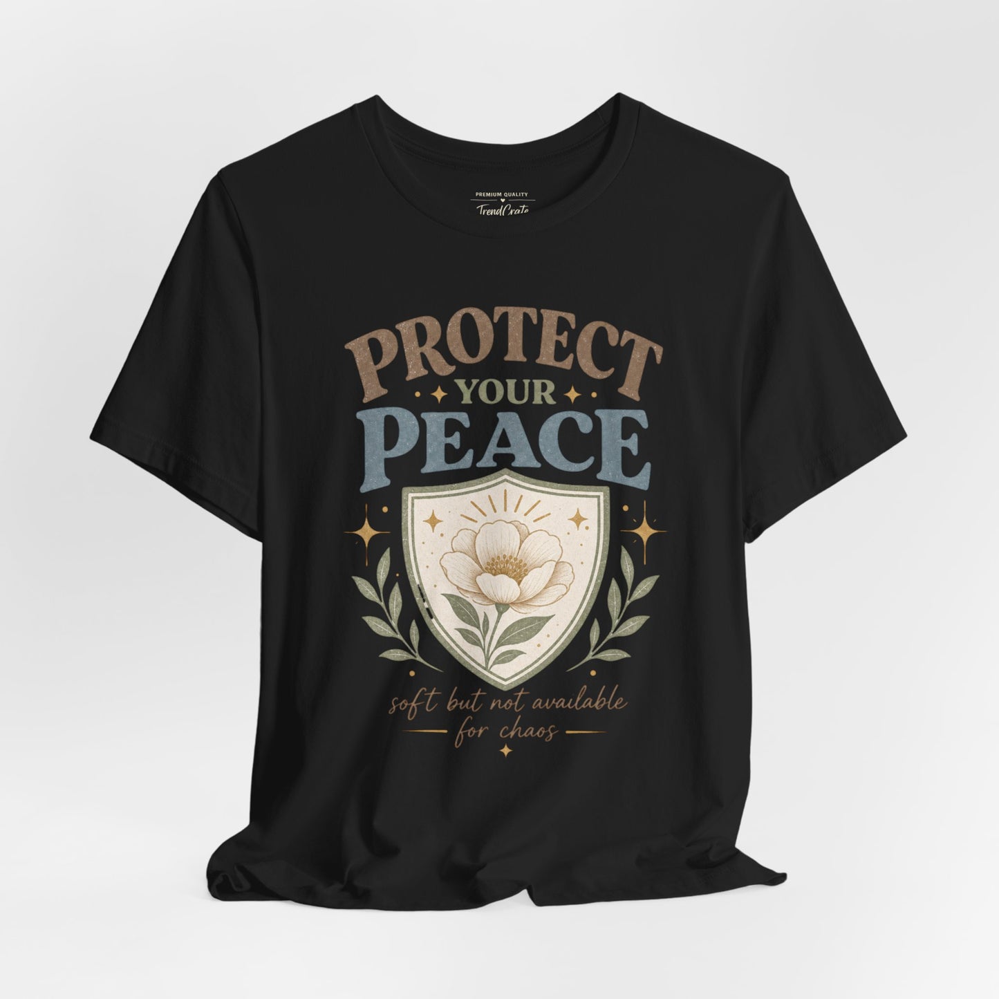Protect Your Peace T-Shirt — Floral Shield Graphic Tee