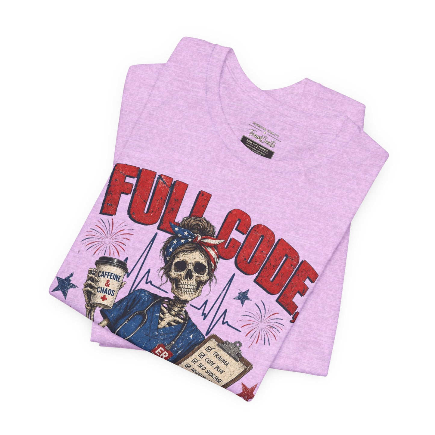 Freedom Mode Skull Nurse Tee