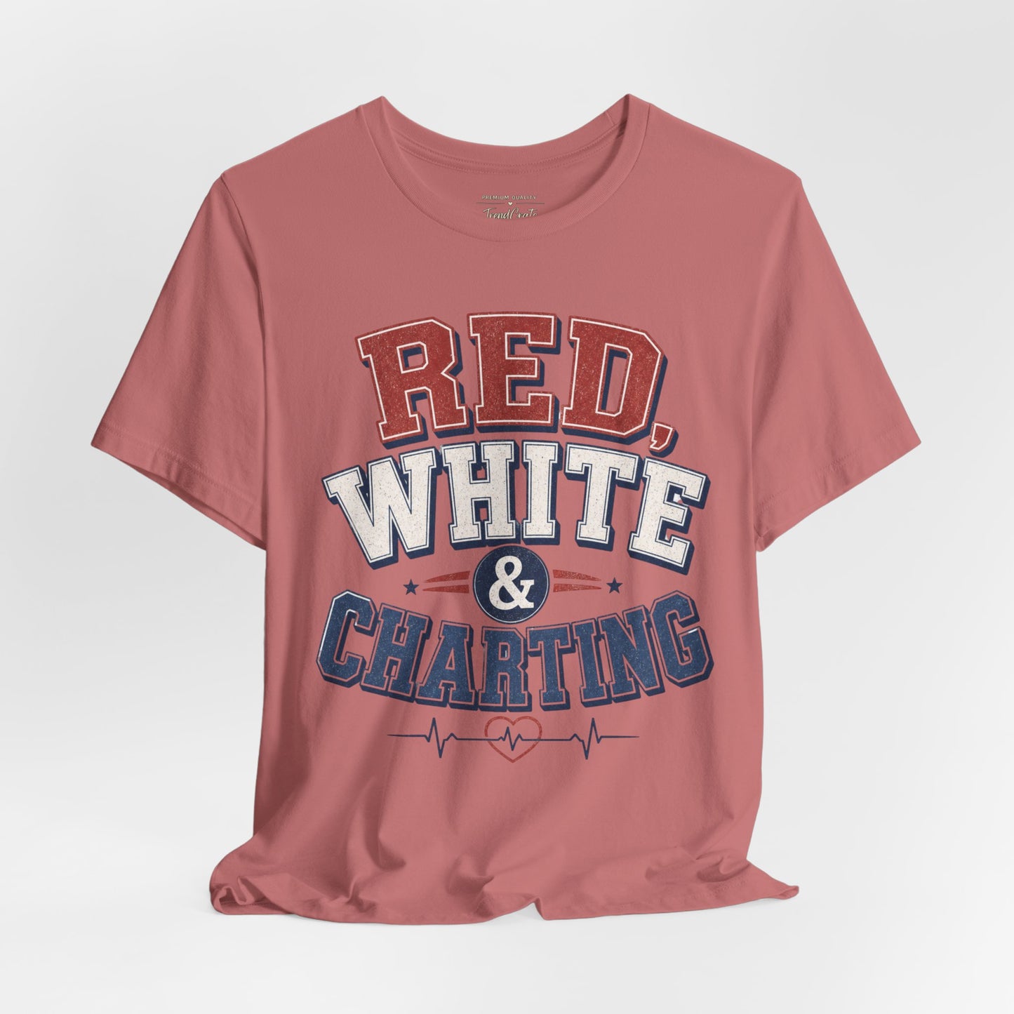 Red, White & Charting Tee