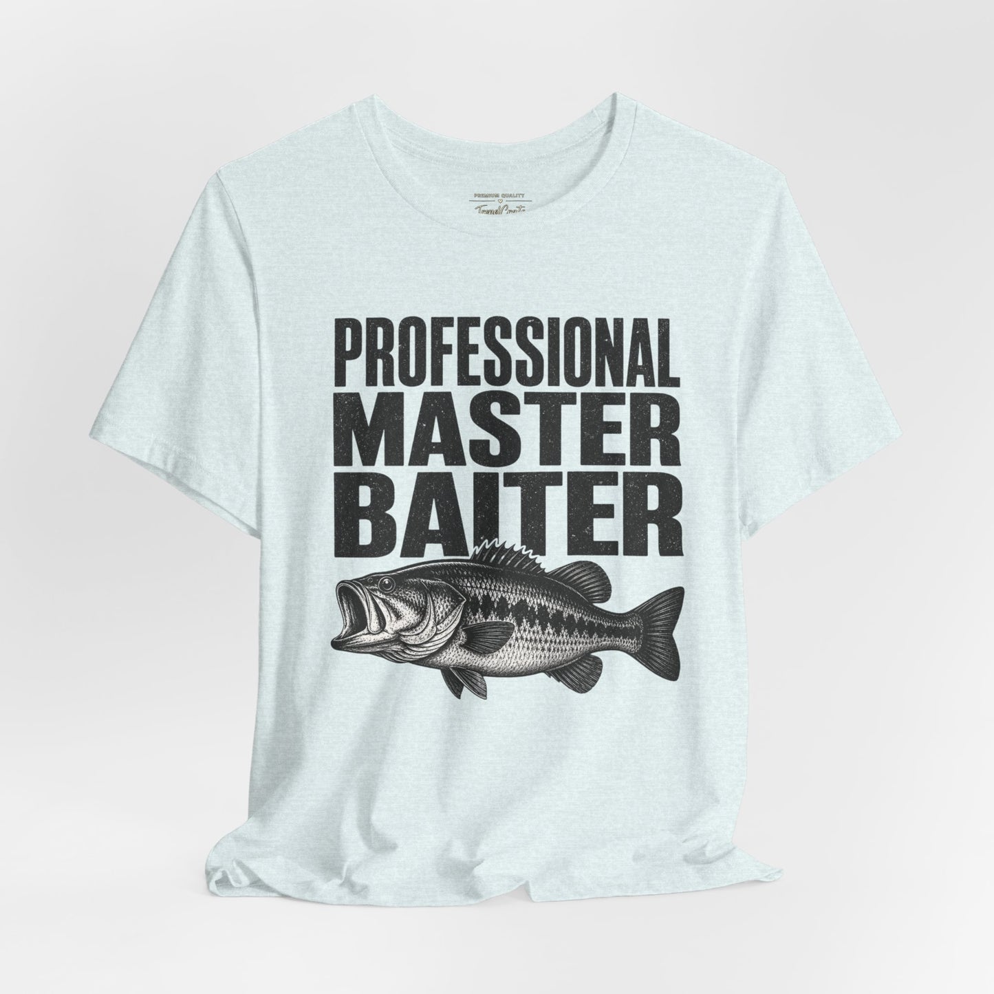 Fishing T-Shirt - "Professional Master Baiter" Bass Graphic Tee