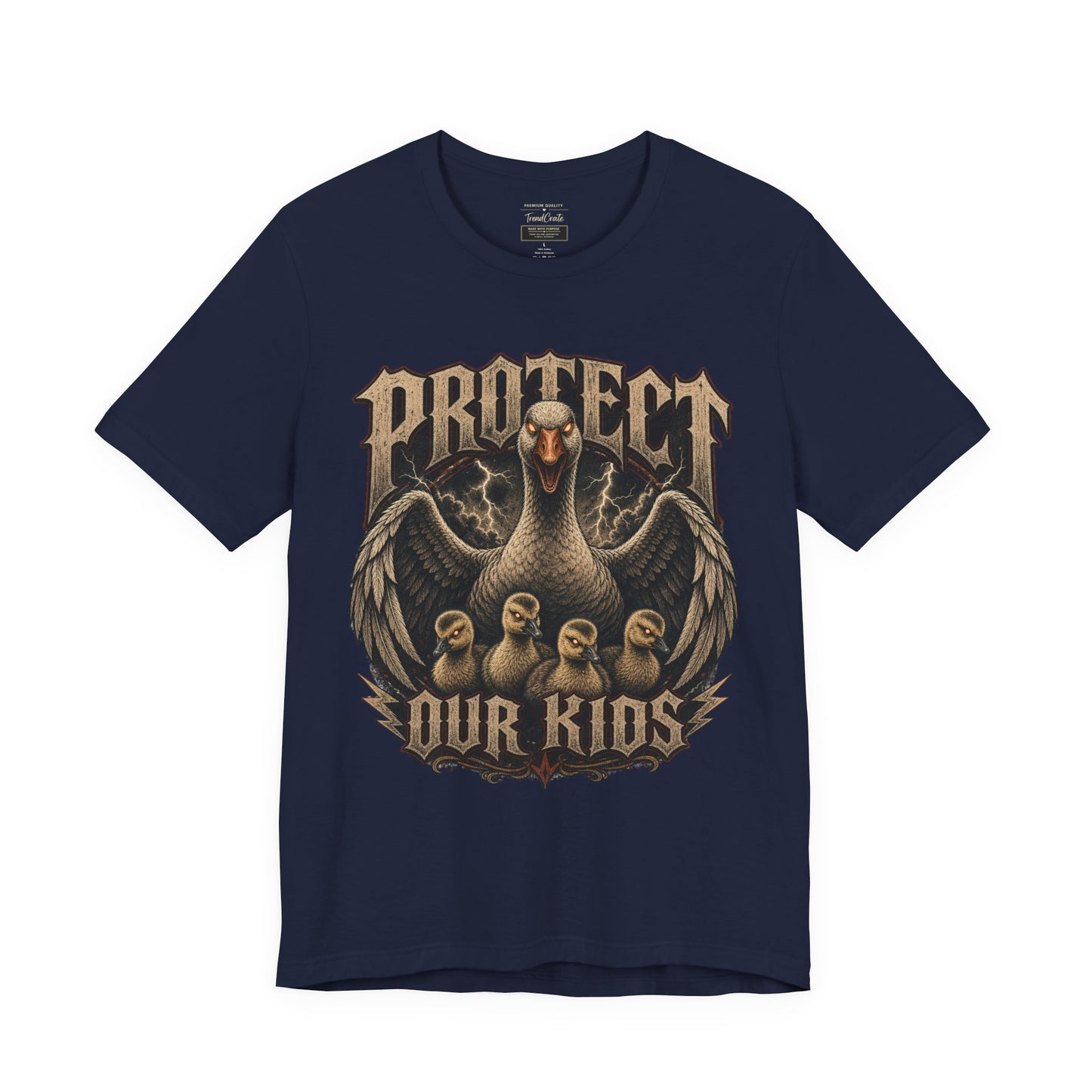 Protect Our Kids T-Shirt — Vintage Mama Bird & Chicks Family Protection Tee