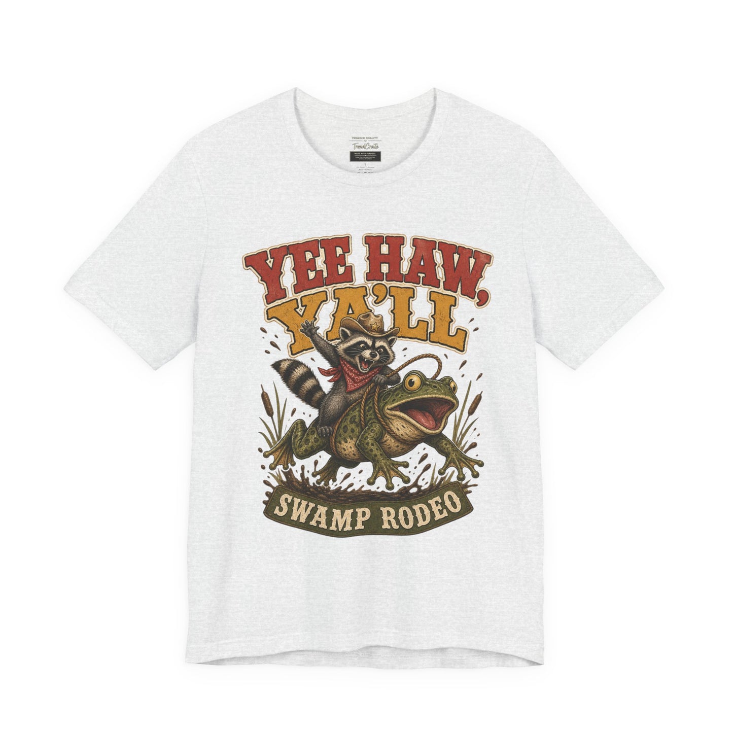 Yee Haw Y'all Swamp Rodeo T-Shirt — Funny Gator Rodeo Graphic Tee
