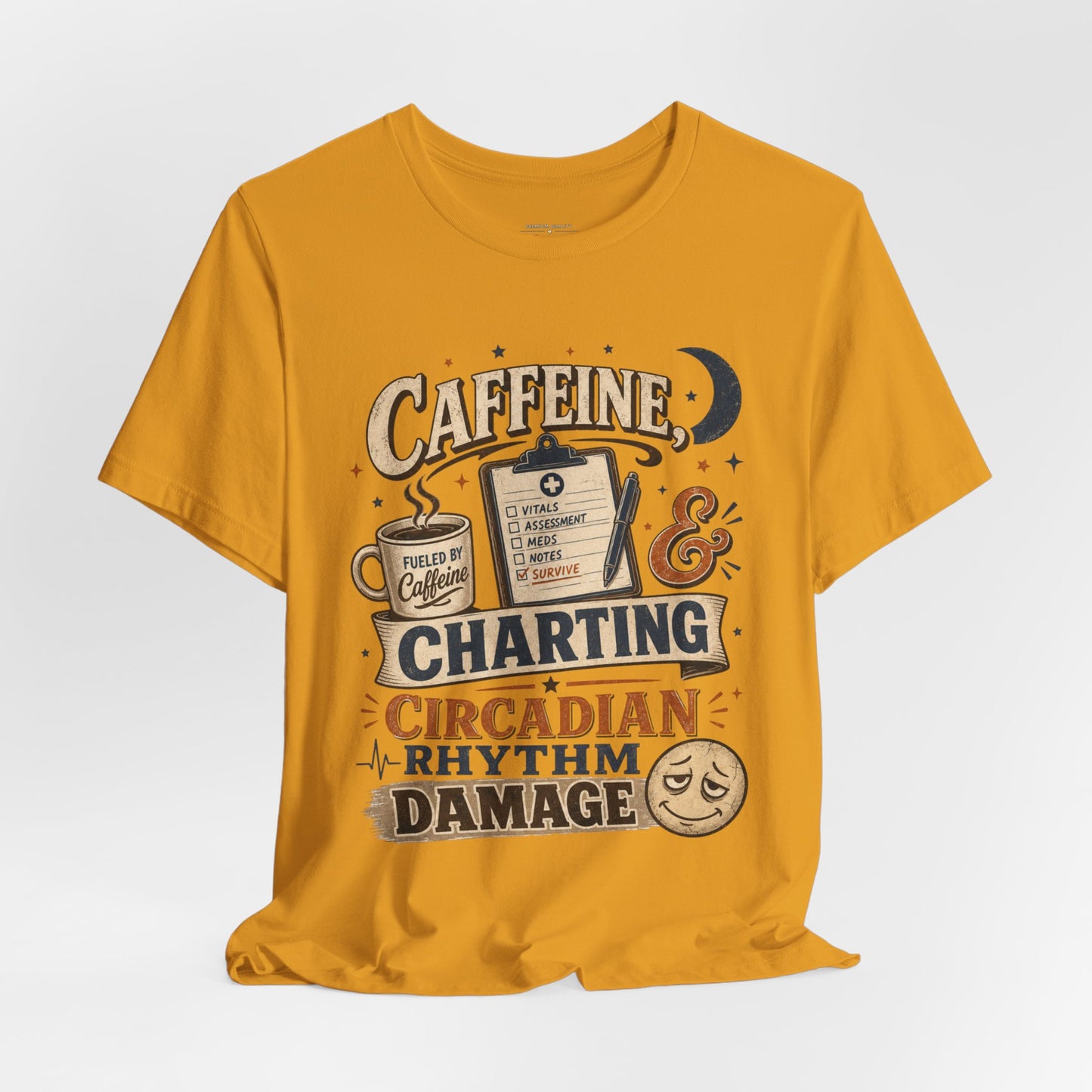Caffeine & Charting Circadian Rhythm Damage Tee