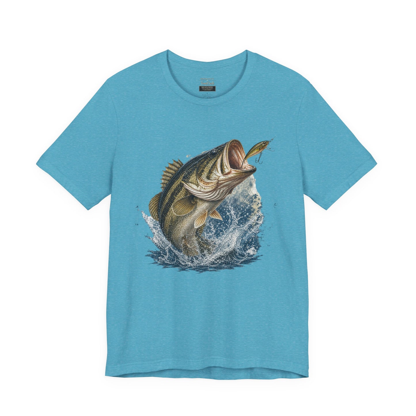 Bass Fishing T‑Shirt — Leaping Largemouth Design