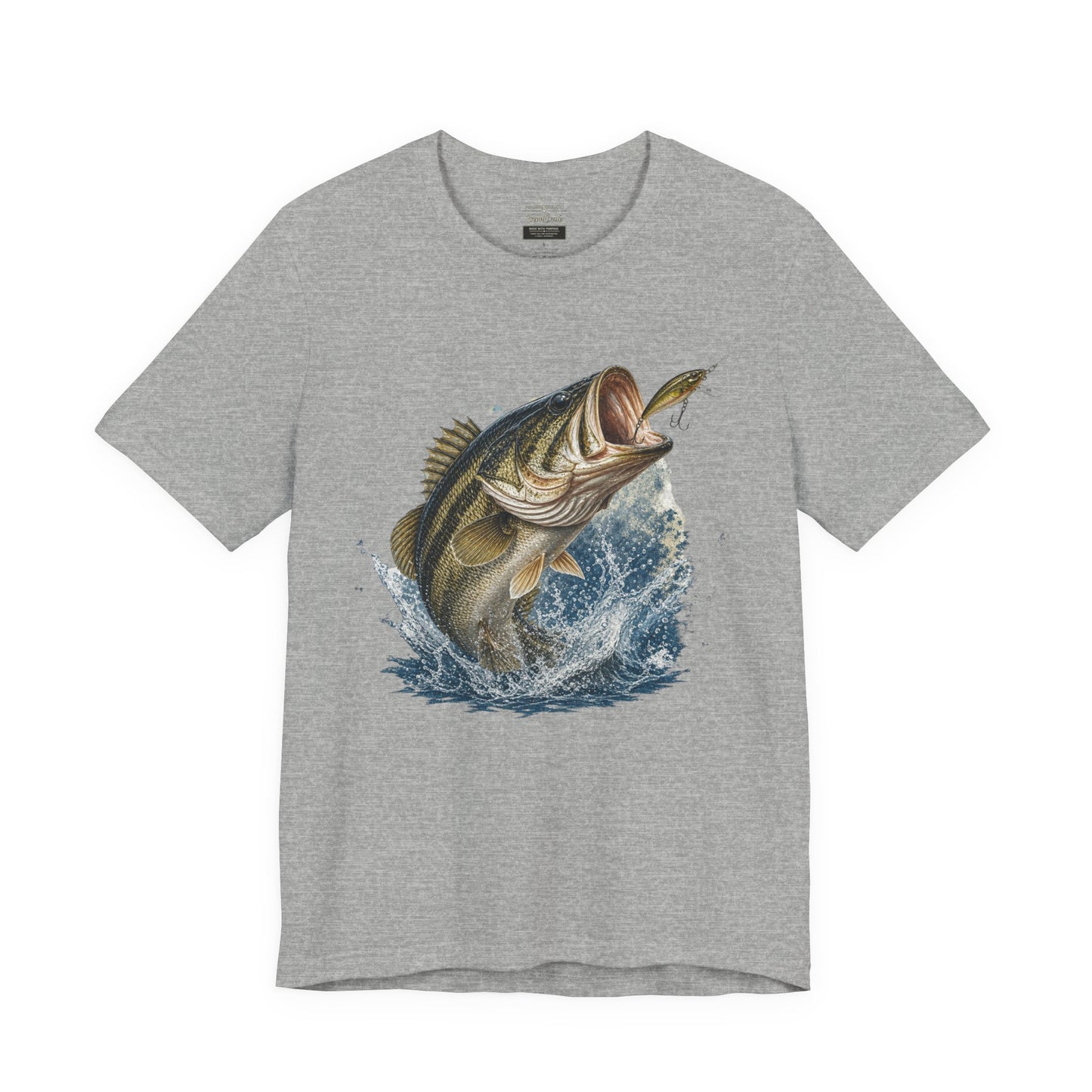 Bass Fishing T‑Shirt — Leaping Largemouth Design