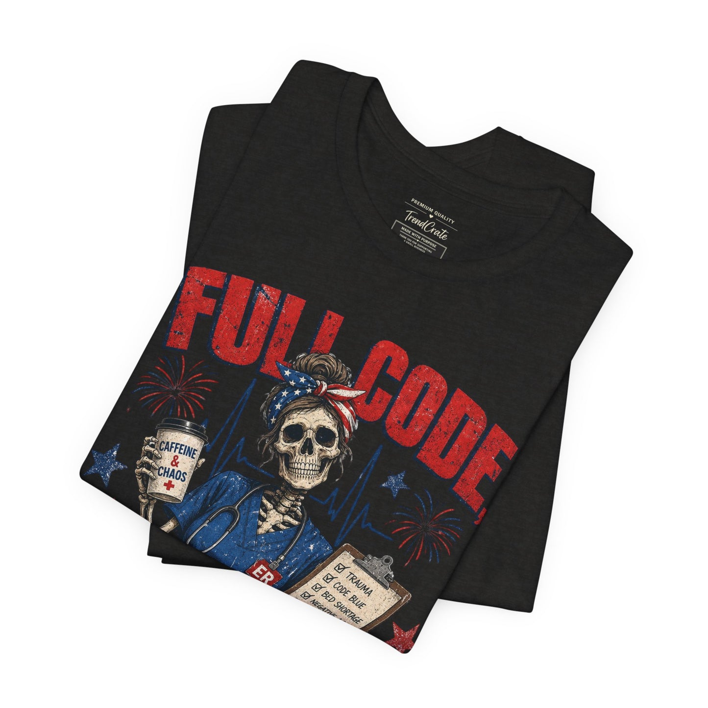 Freedom Mode Skull Nurse Tee