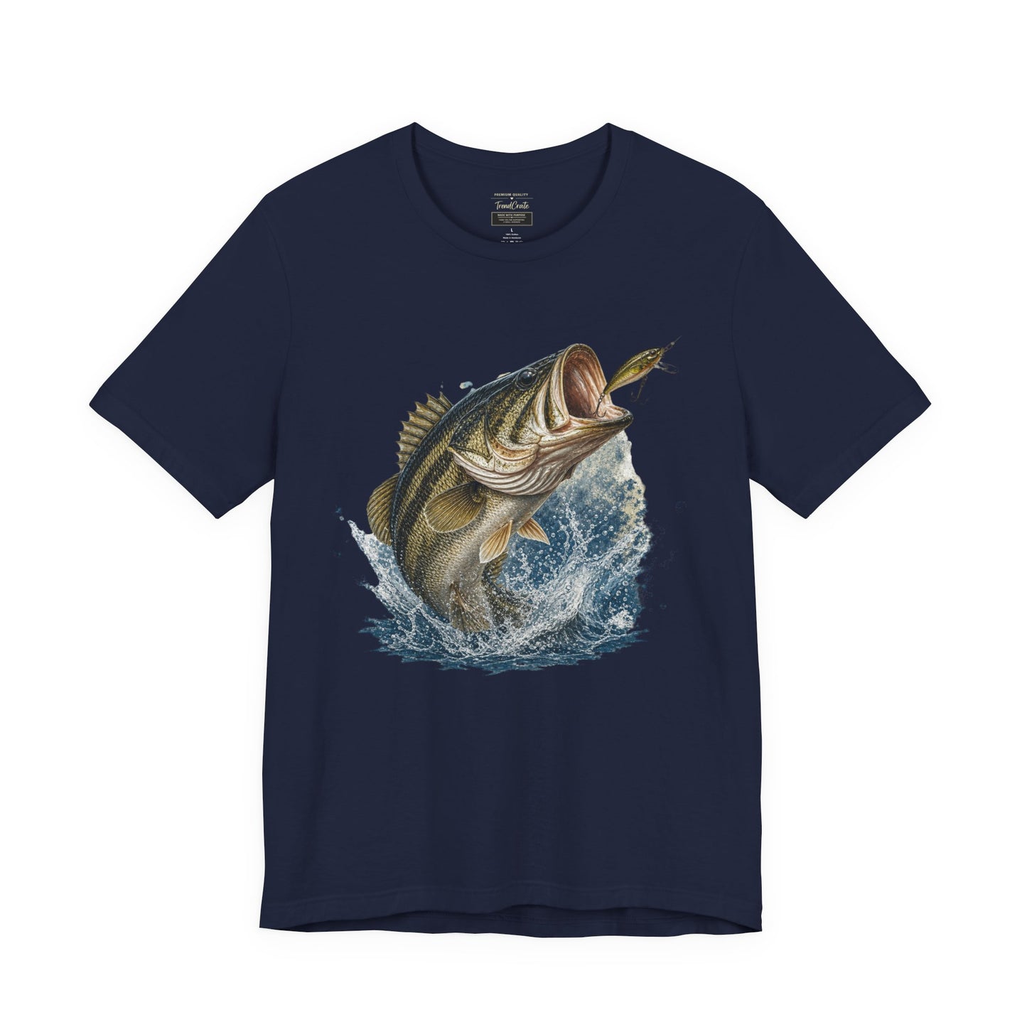 Bass Fishing T‑Shirt — Leaping Largemouth Design