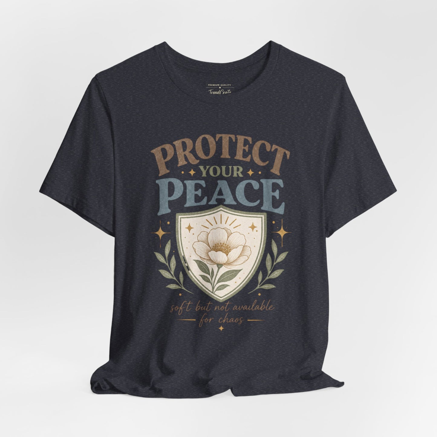 Protect Your Peace T-Shirt — Floral Shield Graphic Tee