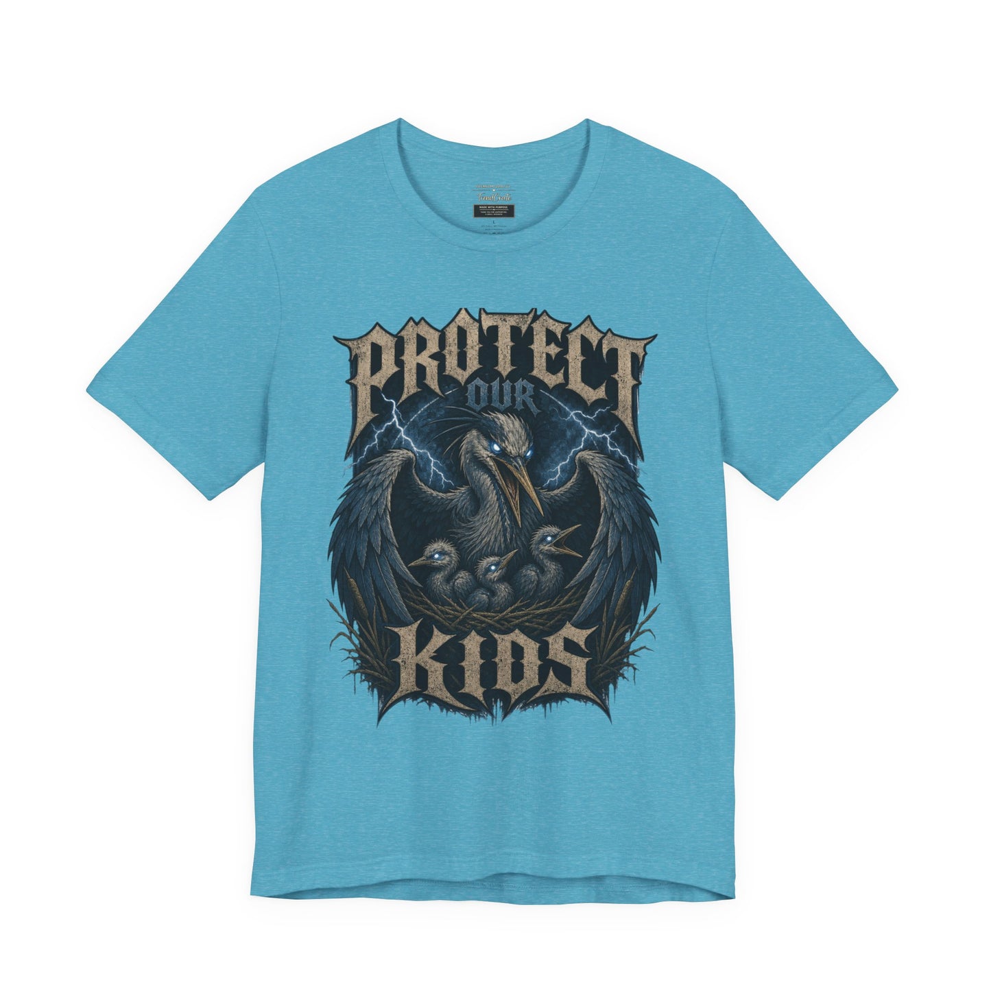 Protect Our Kids T-Shirt — Gothic Raven Family Safety Tee