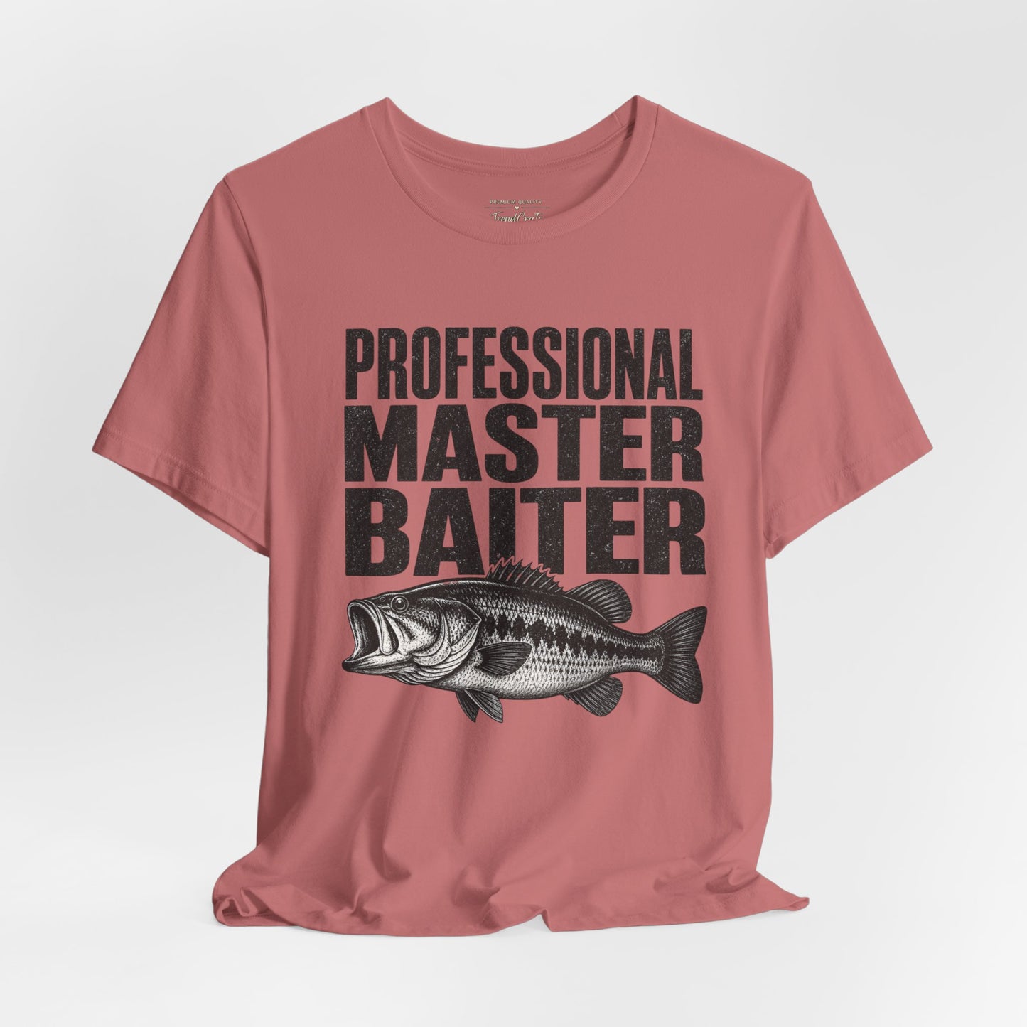 Fishing T-Shirt - "Professional Master Baiter" Bass Graphic Tee