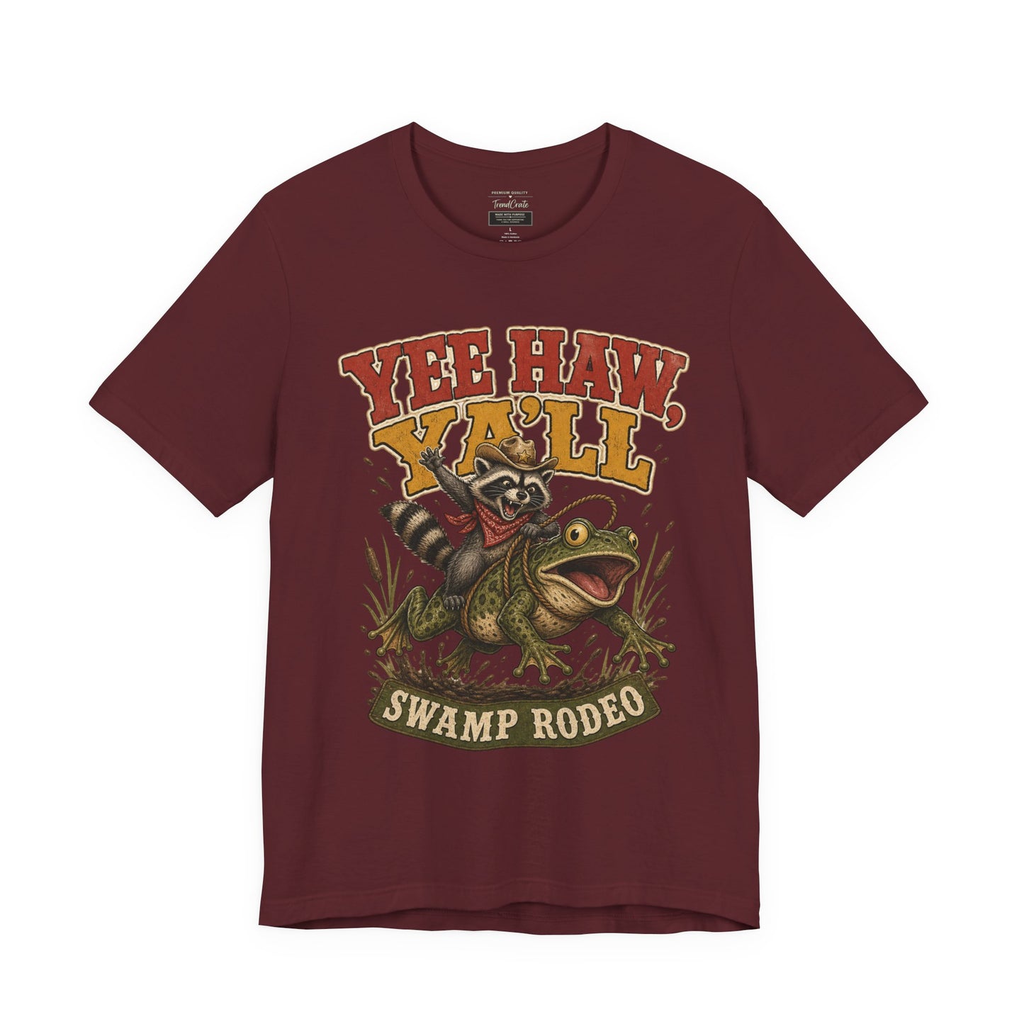 Yee Haw Y'all Swamp Rodeo T-Shirt — Funny Gator Rodeo Graphic Tee