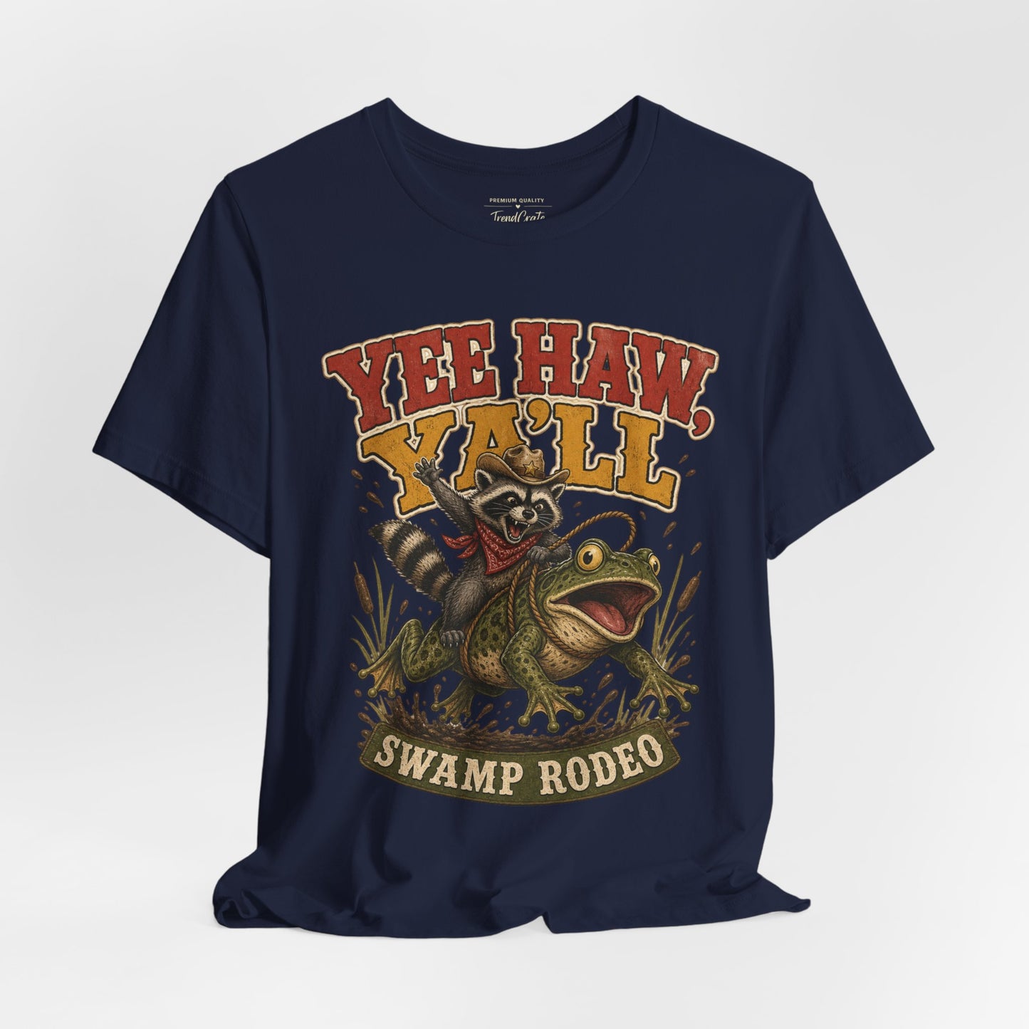 Yee Haw Y'all Swamp Rodeo T-Shirt — Funny Gator Rodeo Graphic Tee