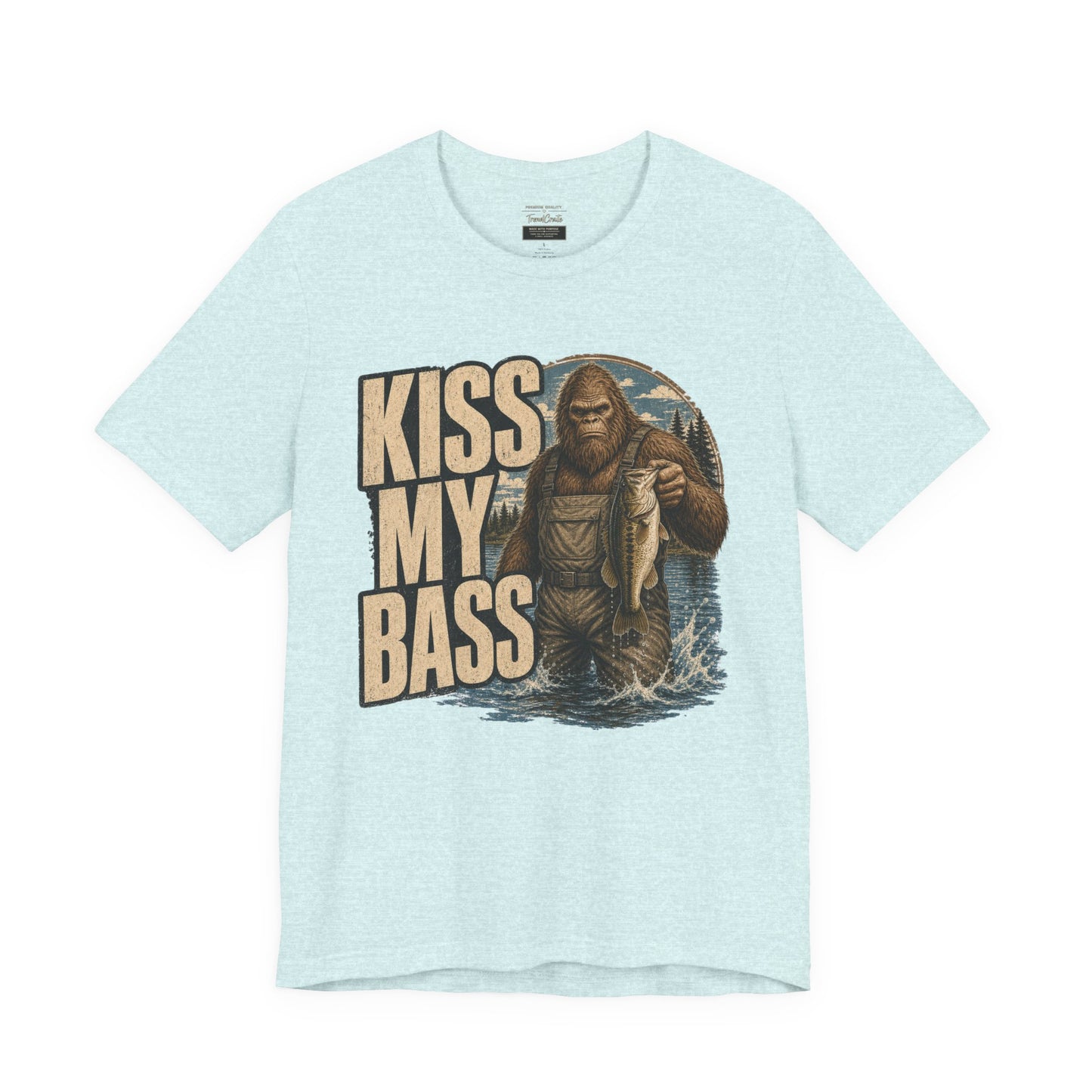 Kiss My Bass Fishing T-Shirt — Funny Bass Fisherman Graphic Tee