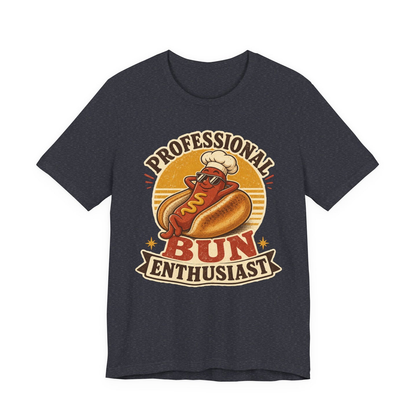 Professional Bun Enthusiast T-Shirt — Funny Hot Dog Graphic Tee