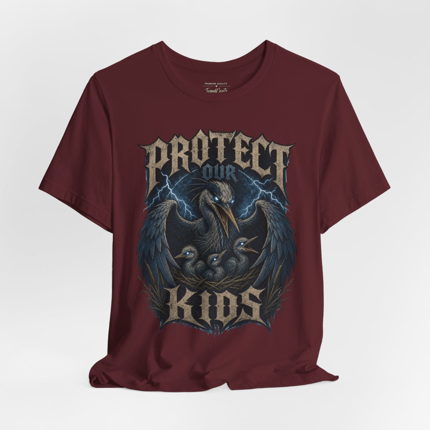 Protect Our Kids T-Shirt — Gothic Raven Family Safety Tee
