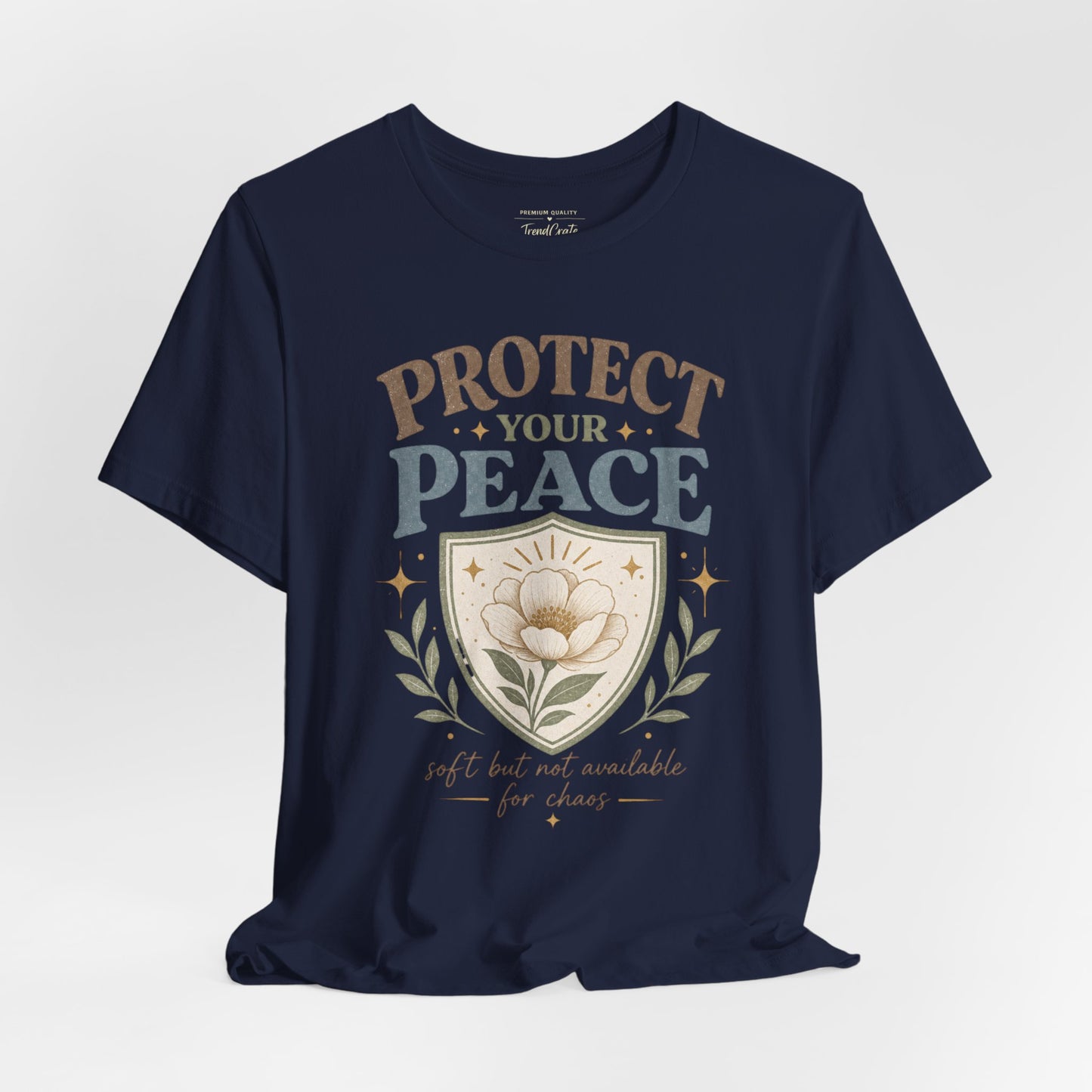 Protect Your Peace T-Shirt — Floral Shield Graphic Tee