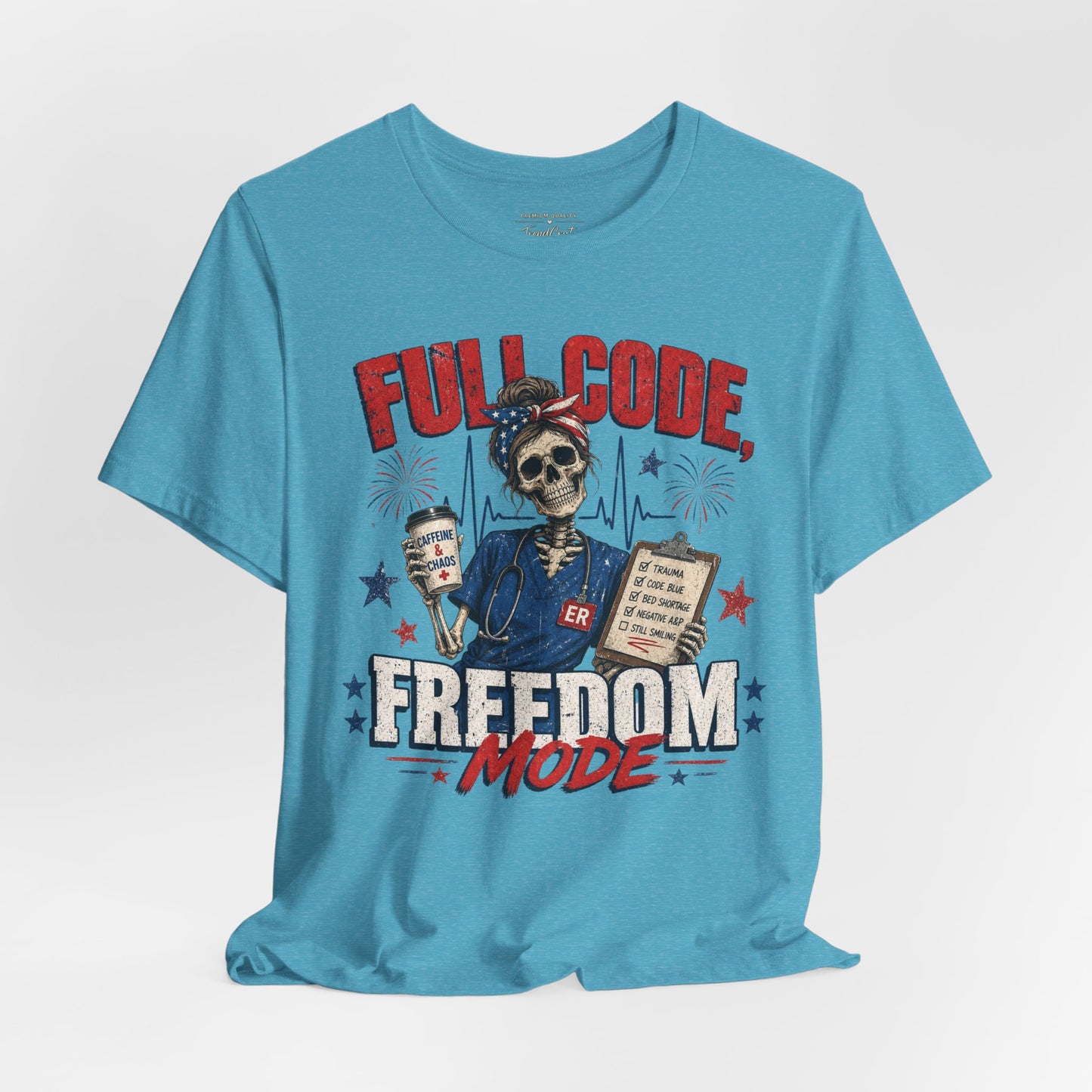 Freedom Mode Skull Nurse Tee