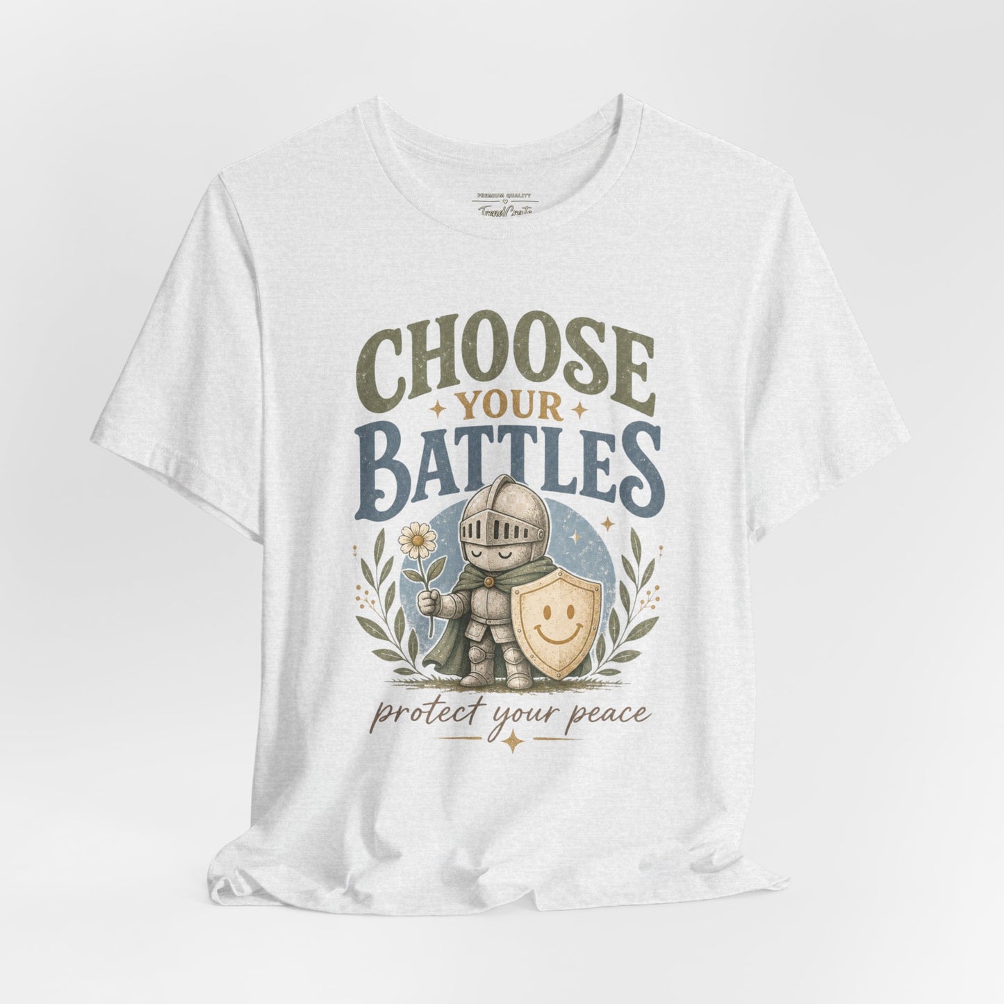 Choose Your Battles Tee — 'Protect Your Peace' Knight Graphic T-Shirt