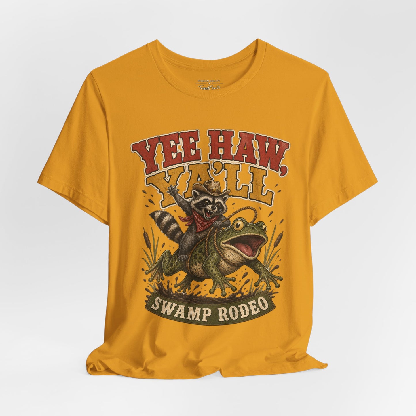 Yee Haw Y'all Swamp Rodeo T-Shirt — Funny Gator Rodeo Graphic Tee