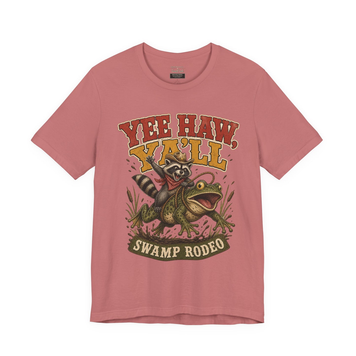 Yee Haw Y'all Swamp Rodeo T-Shirt — Funny Gator Rodeo Graphic Tee