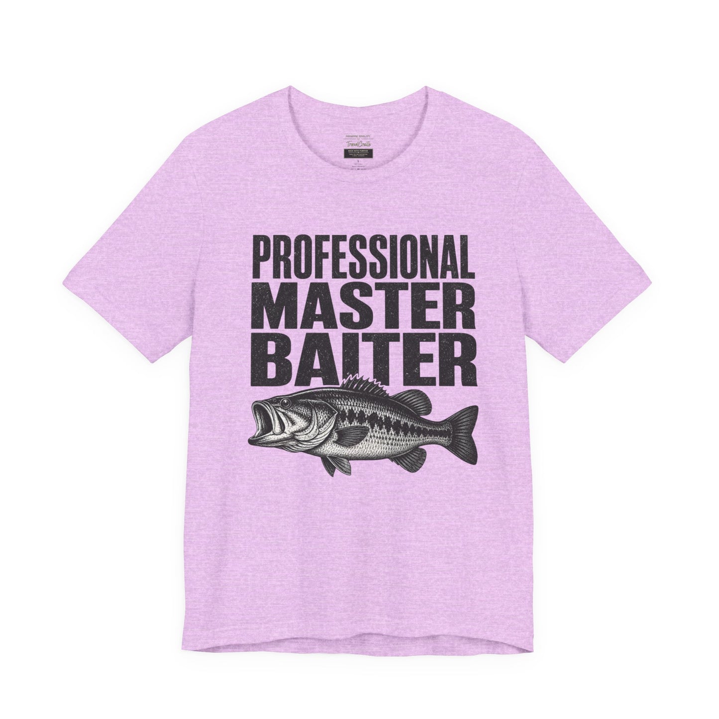 Fishing T-Shirt - "Professional Master Baiter" Bass Graphic Tee