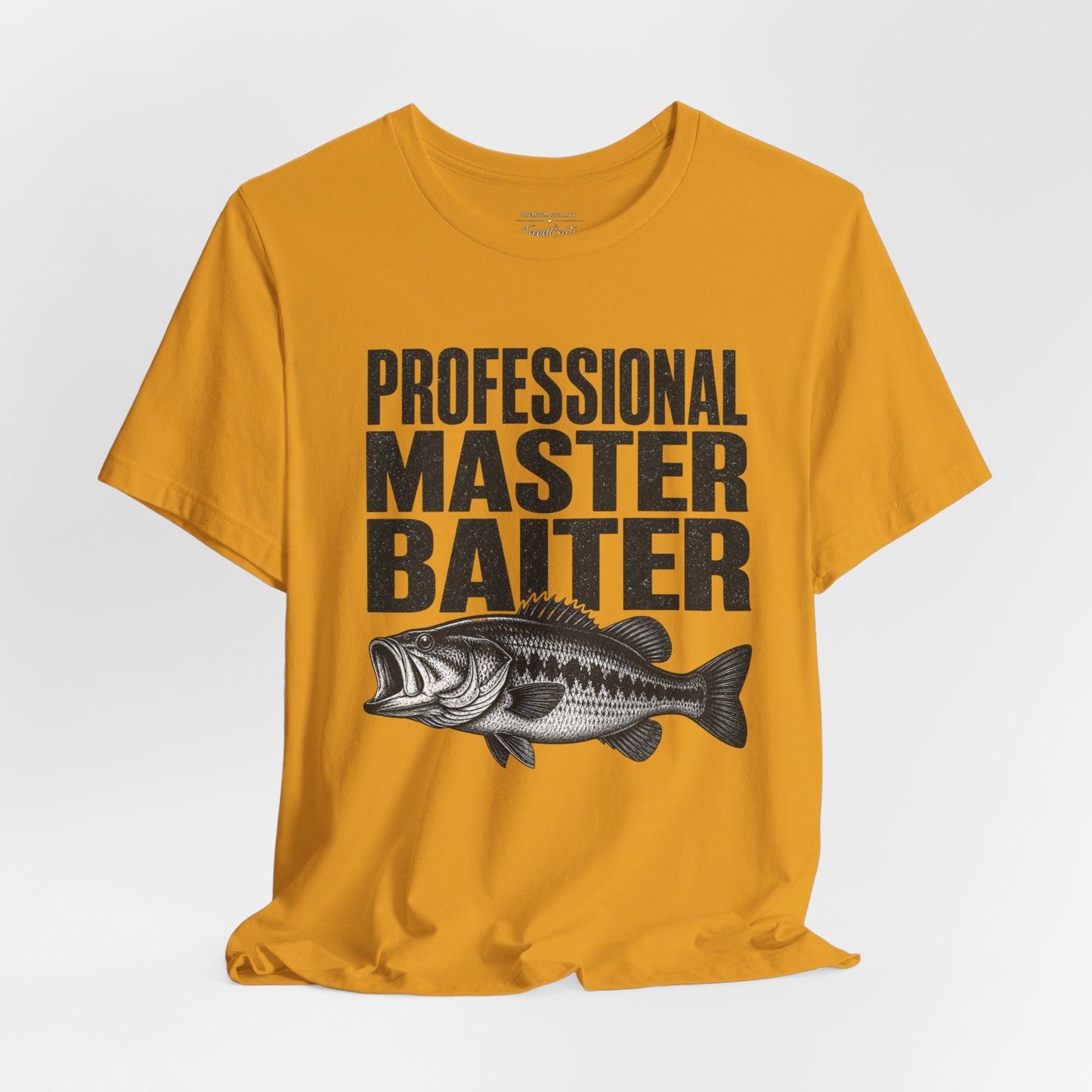 Fishing T-Shirt - "Professional Master Baiter" Bass Graphic Tee