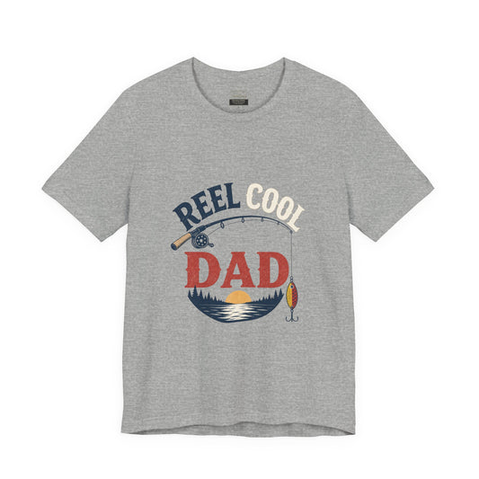 Reel Dad Fishing T-Shirt – Vintage Sunset Angler Tee for Fathers