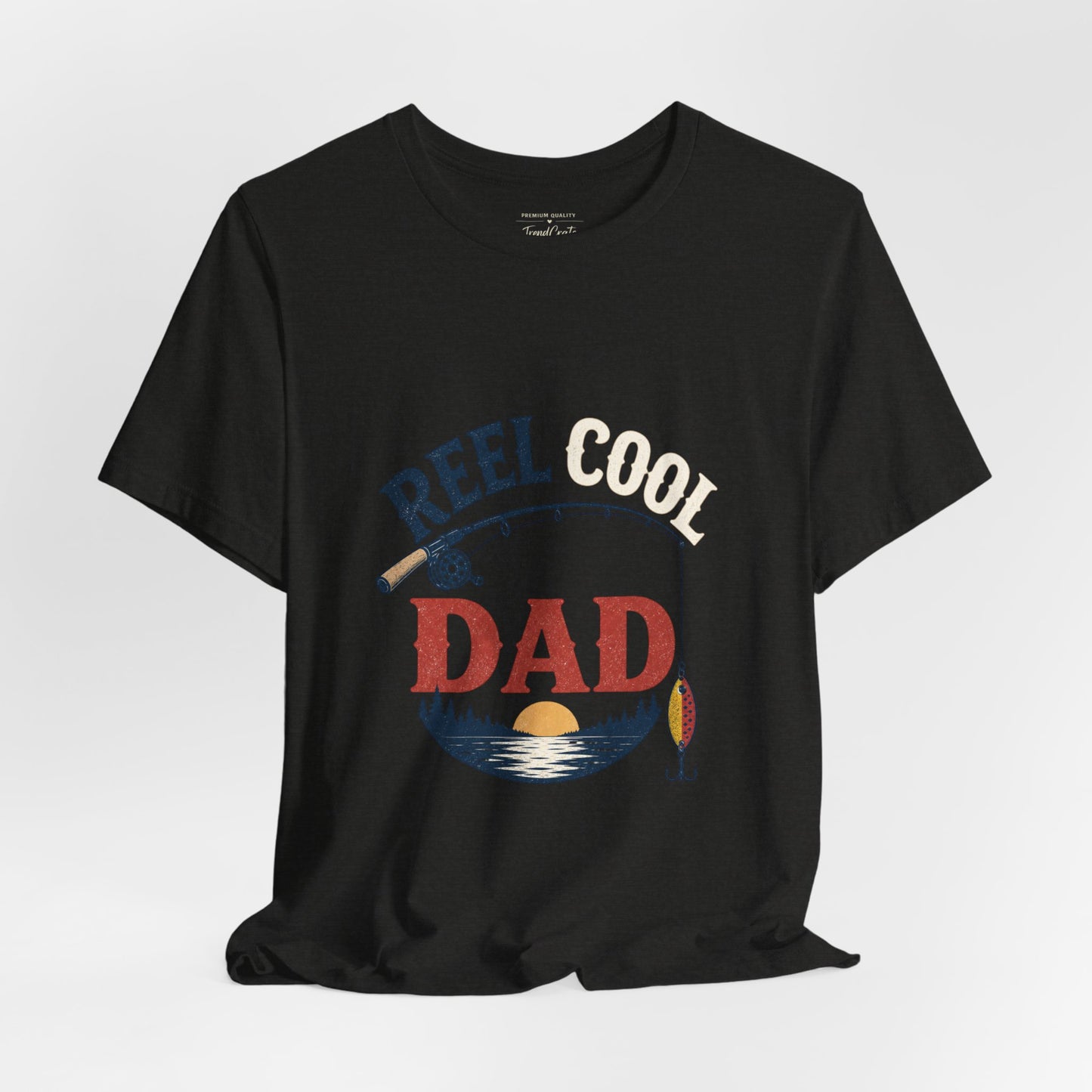 Reel Dad Fishing T-Shirt – Vintage Sunset Angler Tee for Fathers
