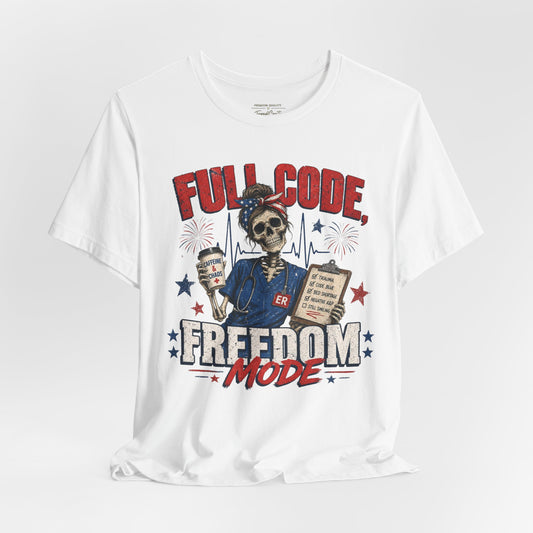 Freedom Mode Skull Nurse Tee
