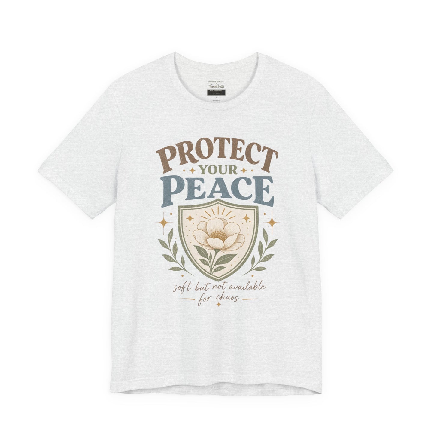 Protect Your Peace T-Shirt — Floral Shield Graphic Tee