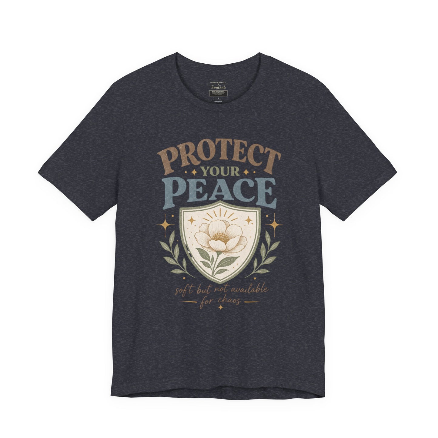 Protect Your Peace T-Shirt — Floral Shield Graphic Tee