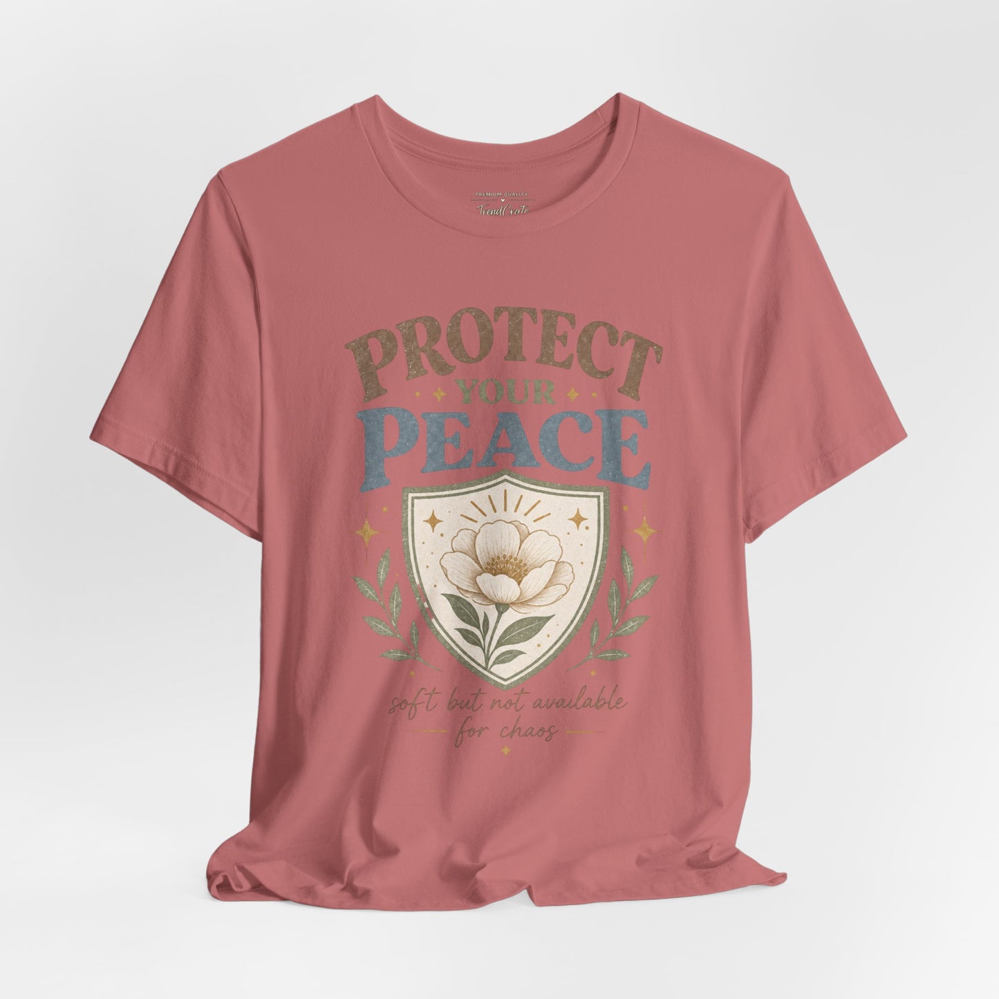 Protect Your Peace T-Shirt — Floral Shield Graphic Tee