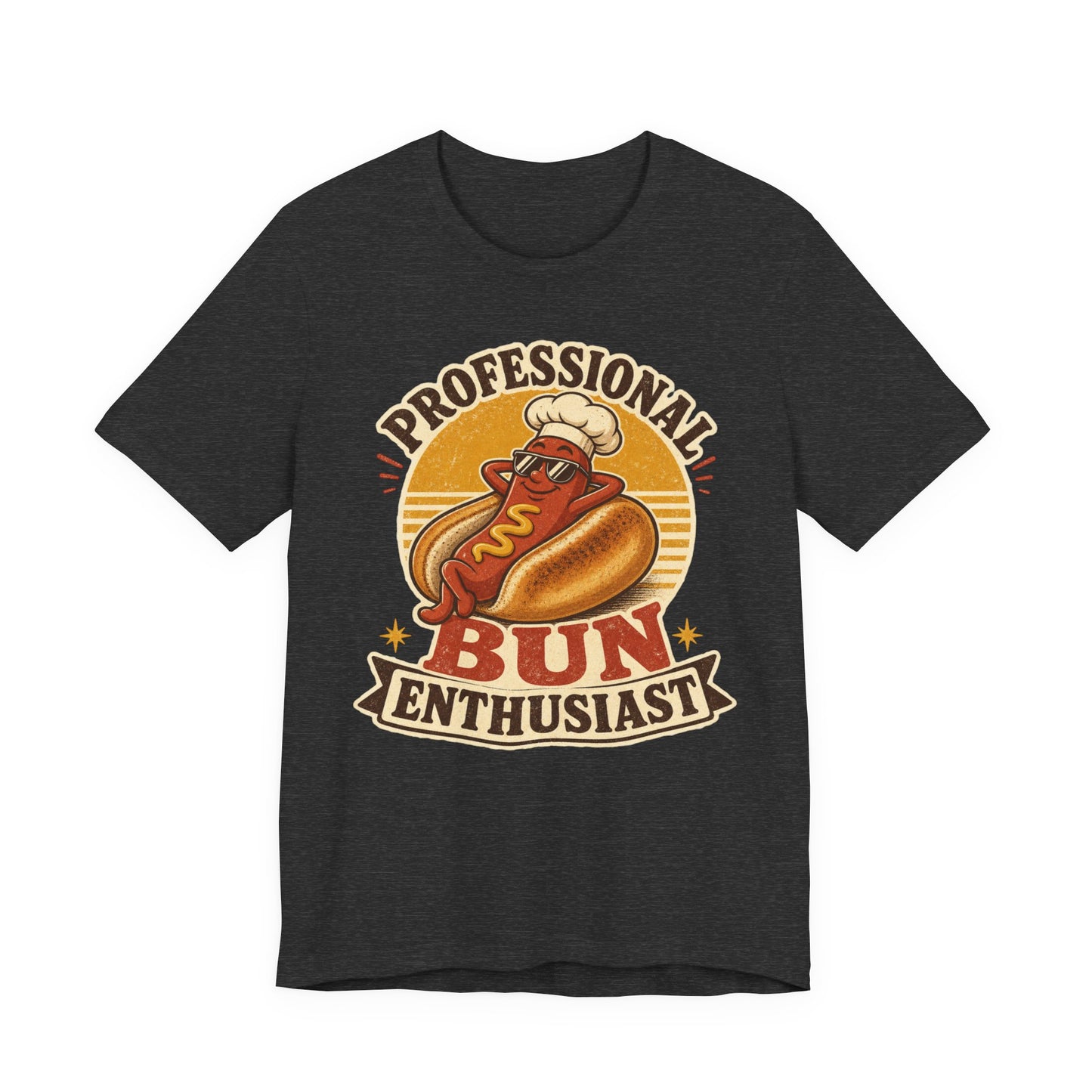 Professional Bun Enthusiast T-Shirt — Funny Hot Dog Graphic Tee