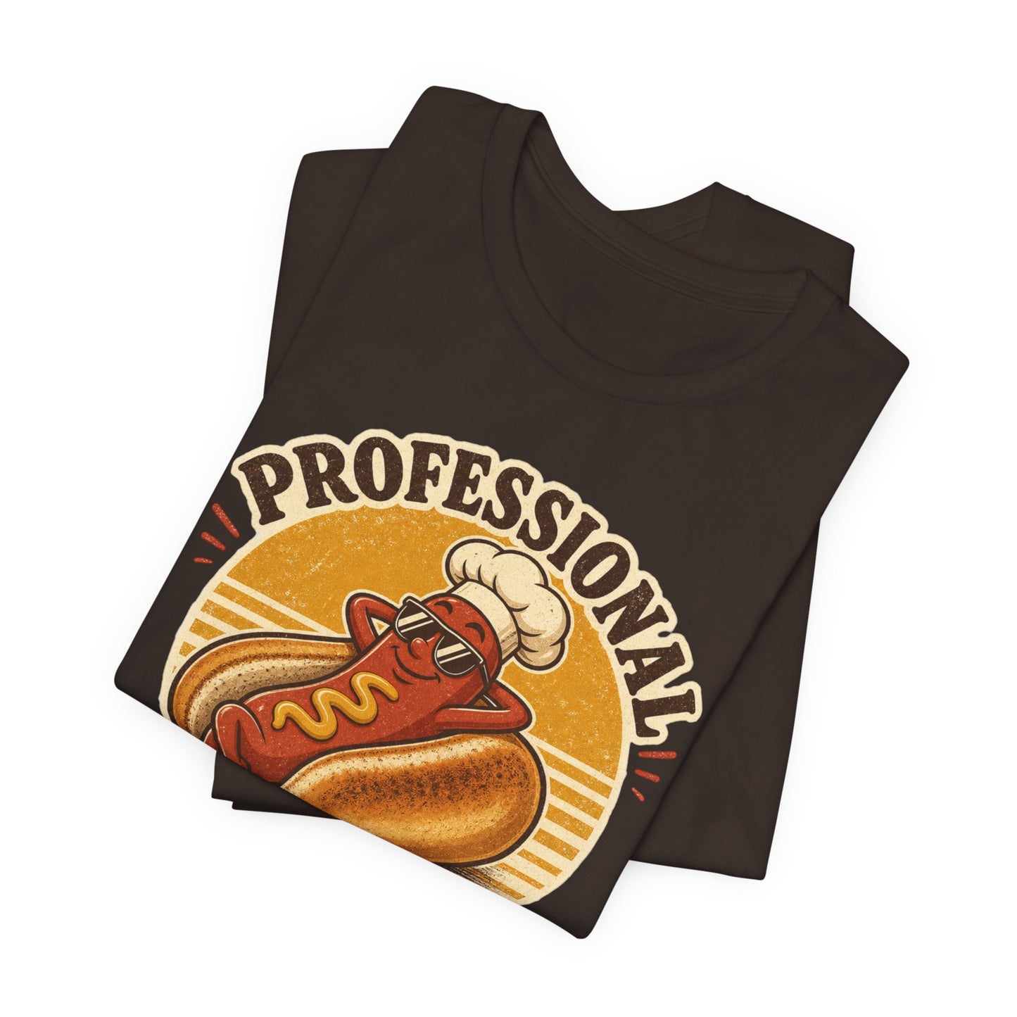 Professional Bun Enthusiast T-Shirt — Funny Hot Dog Graphic Tee