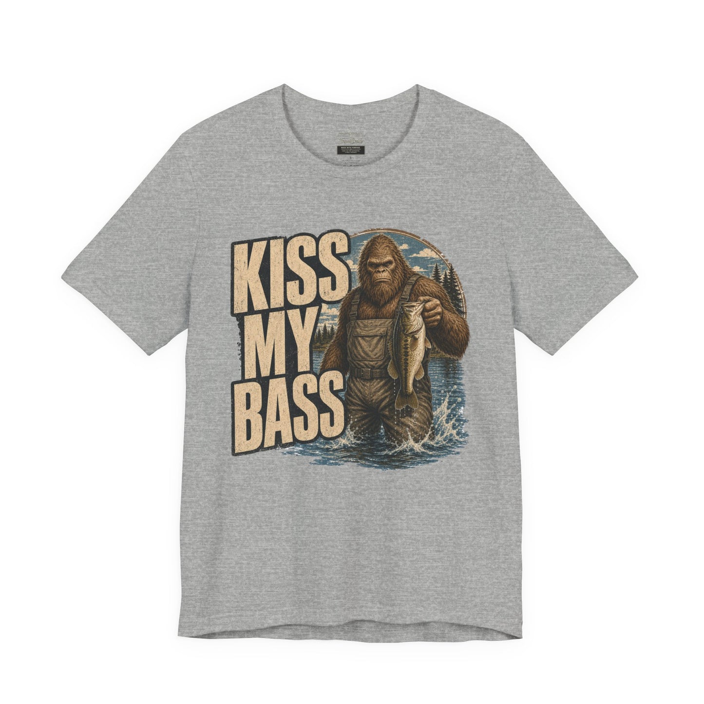 Kiss My Bass Fishing T-Shirt — Funny Bass Fisherman Graphic Tee