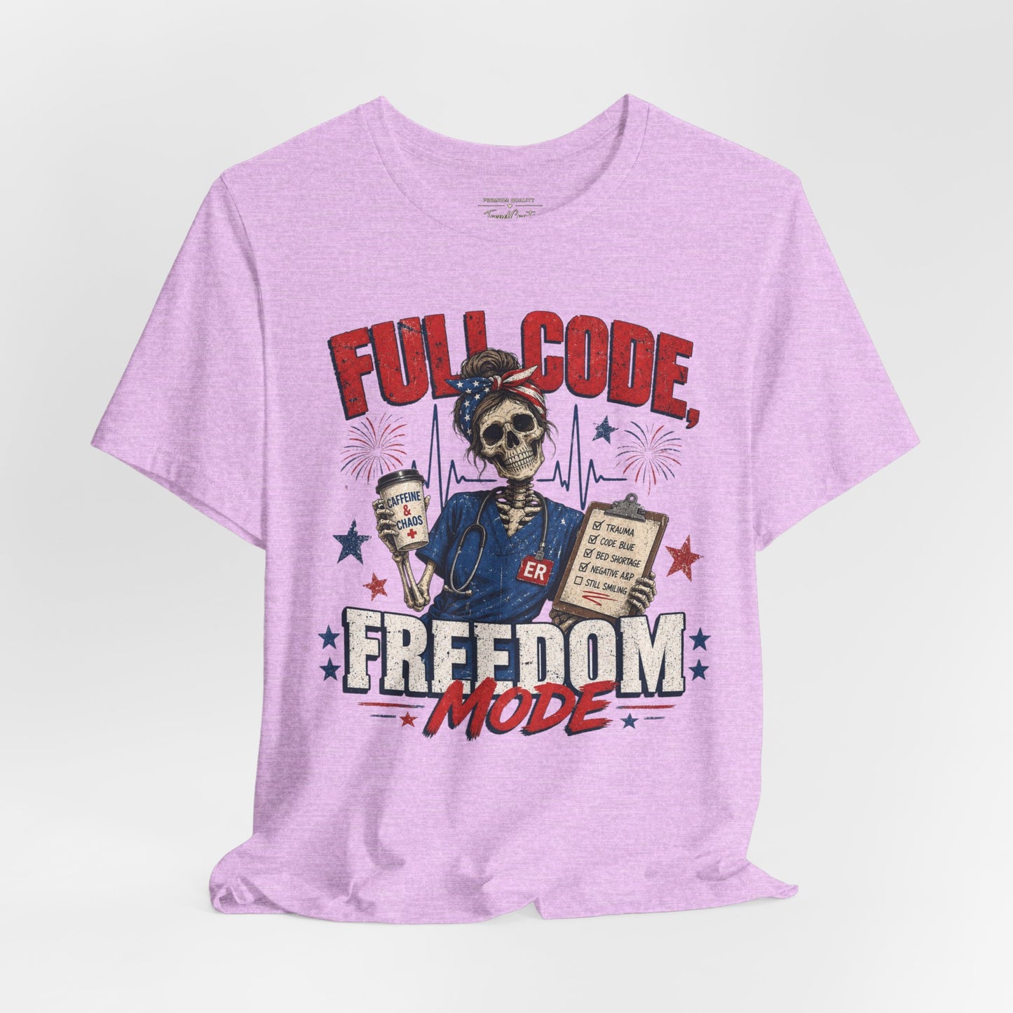 Freedom Mode Skull Nurse Tee