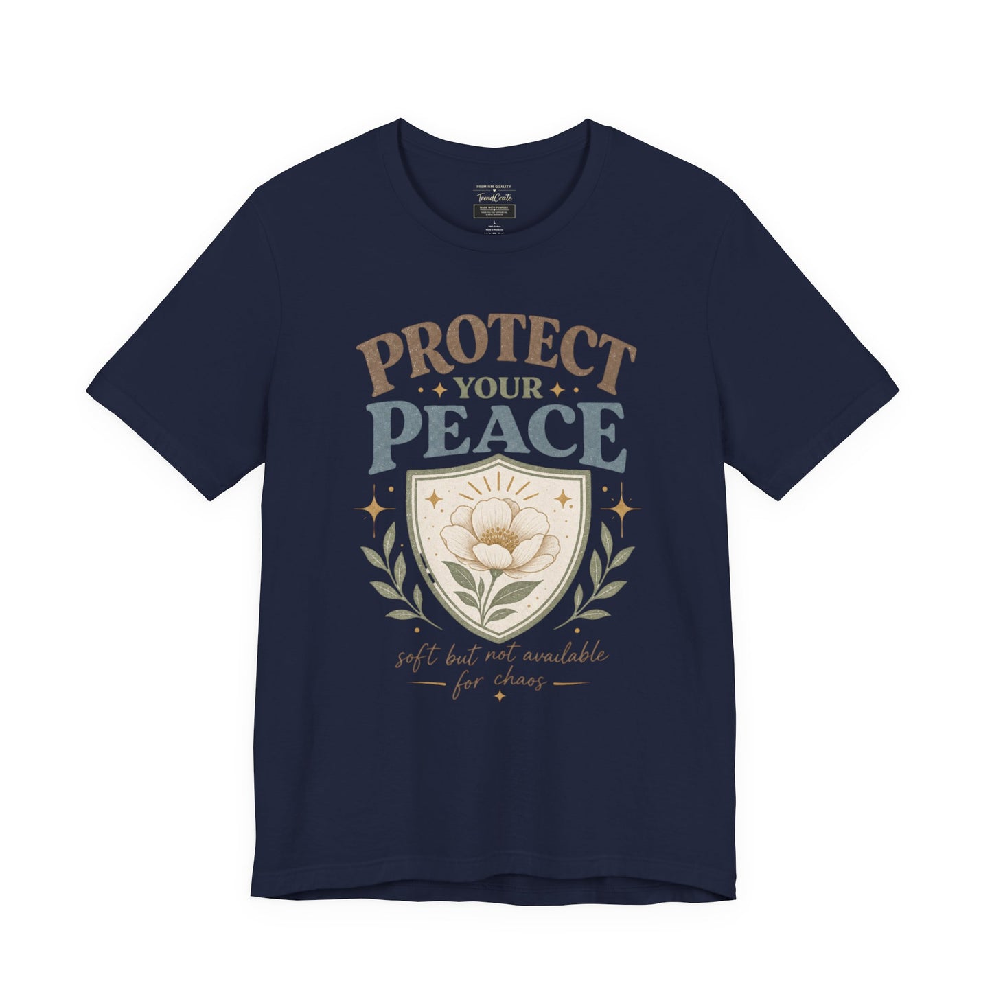 Protect Your Peace T-Shirt — Floral Shield Graphic Tee