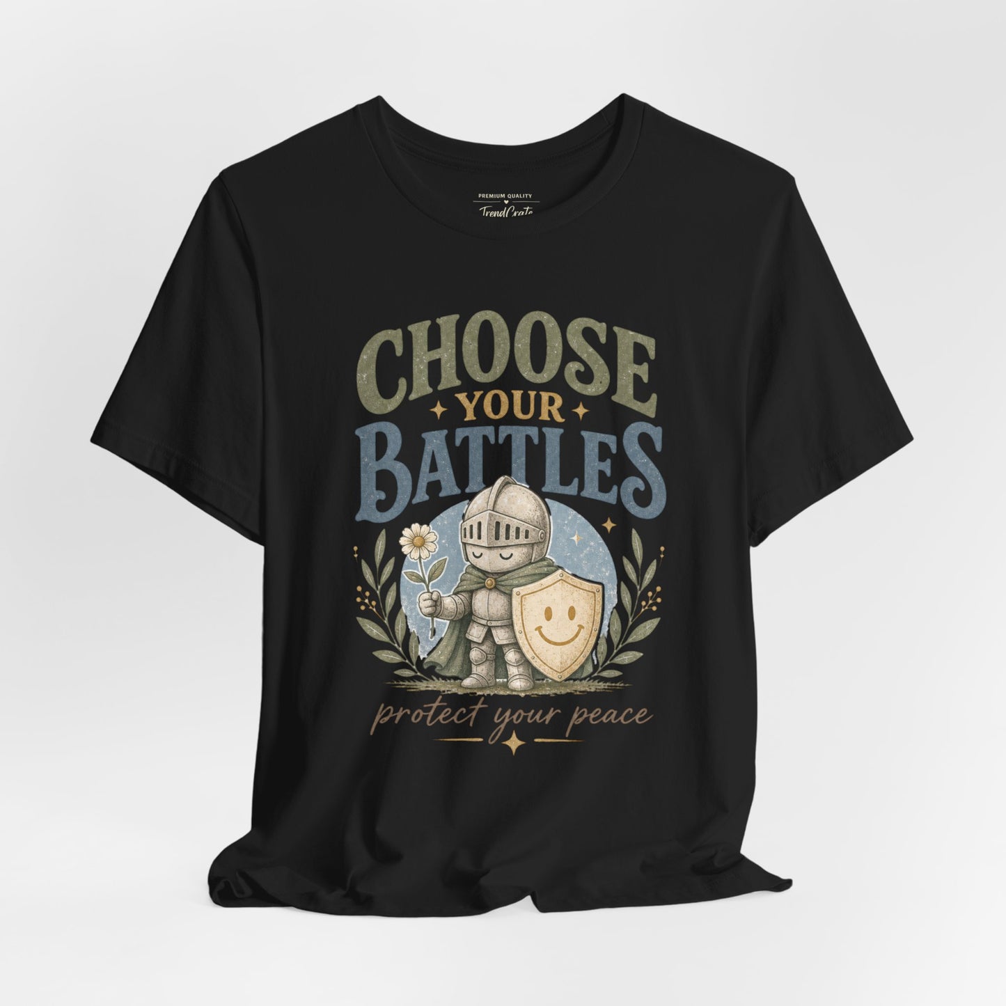 Choose Your Battles Tee — 'Protect Your Peace' Knight Graphic T-Shirt