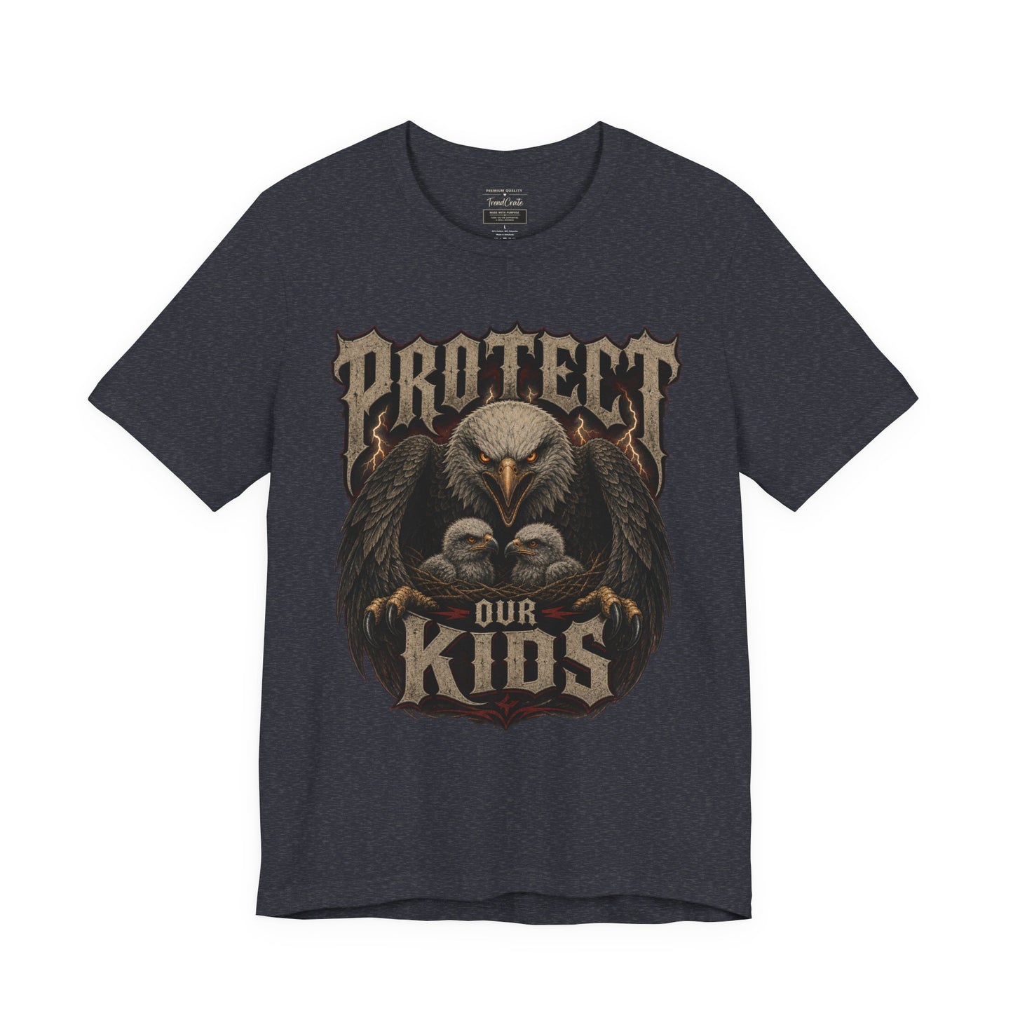 Protect Our Kids Eagle T-Shirt – Patriotic Parent & Family Safety Tee