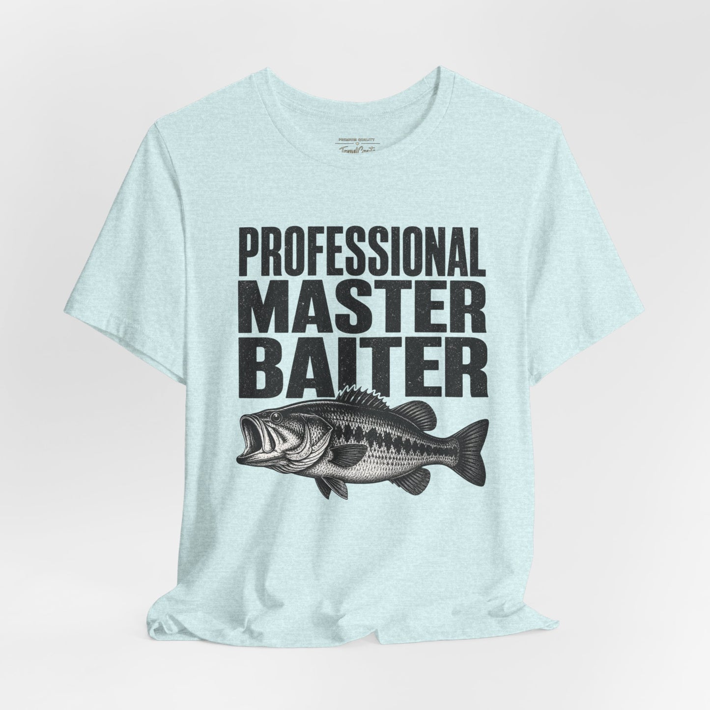 Fishing T-Shirt - "Professional Master Baiter" Bass Graphic Tee