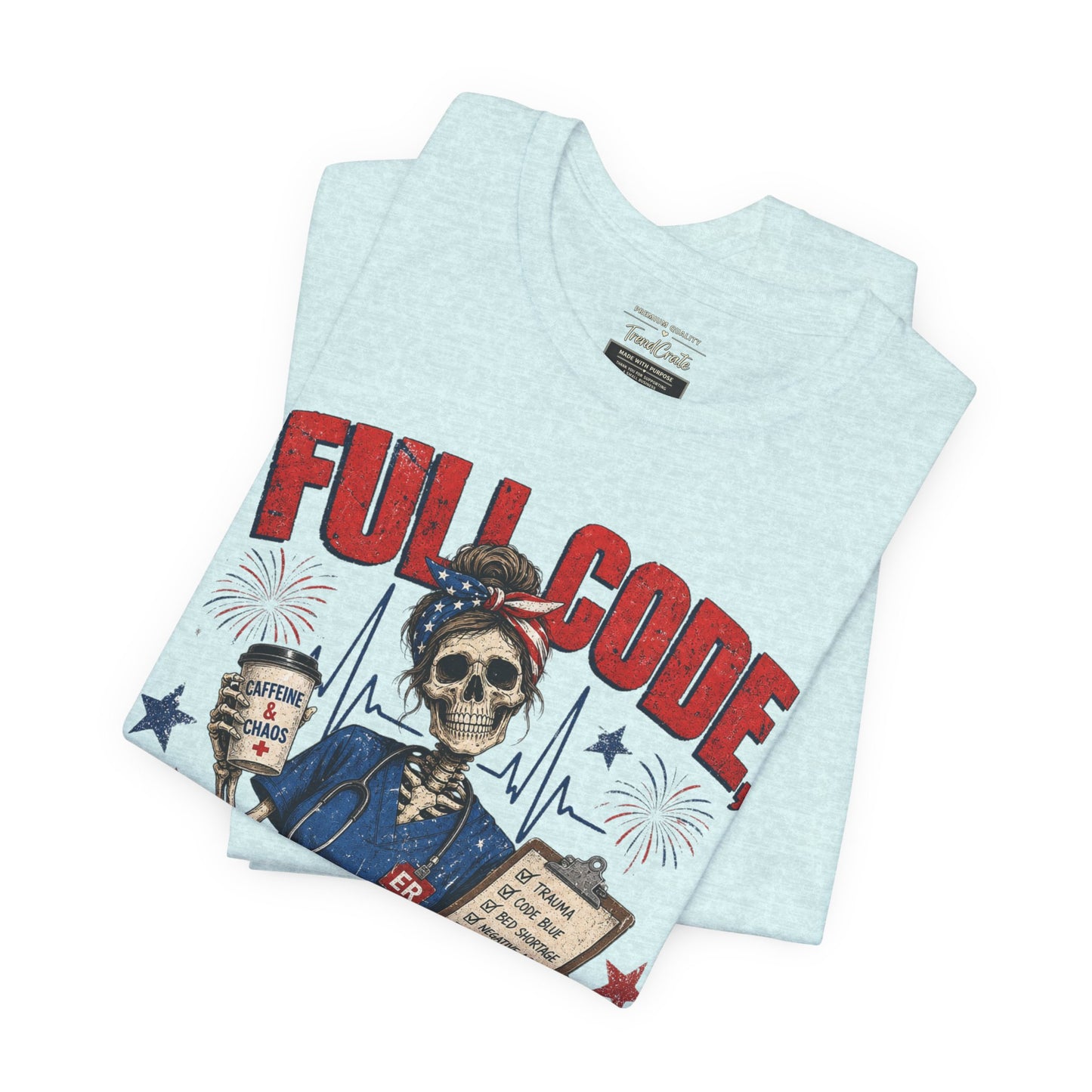 Freedom Mode Skull Nurse Tee