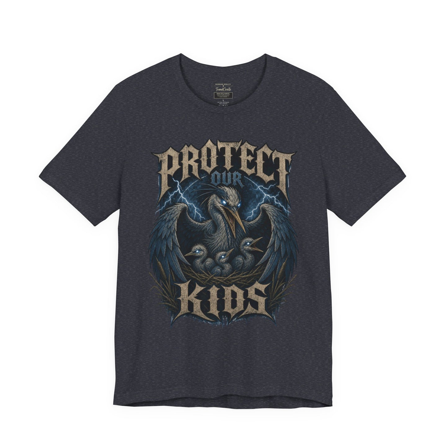 Protect Our Kids T-Shirt — Gothic Raven Family Safety Tee