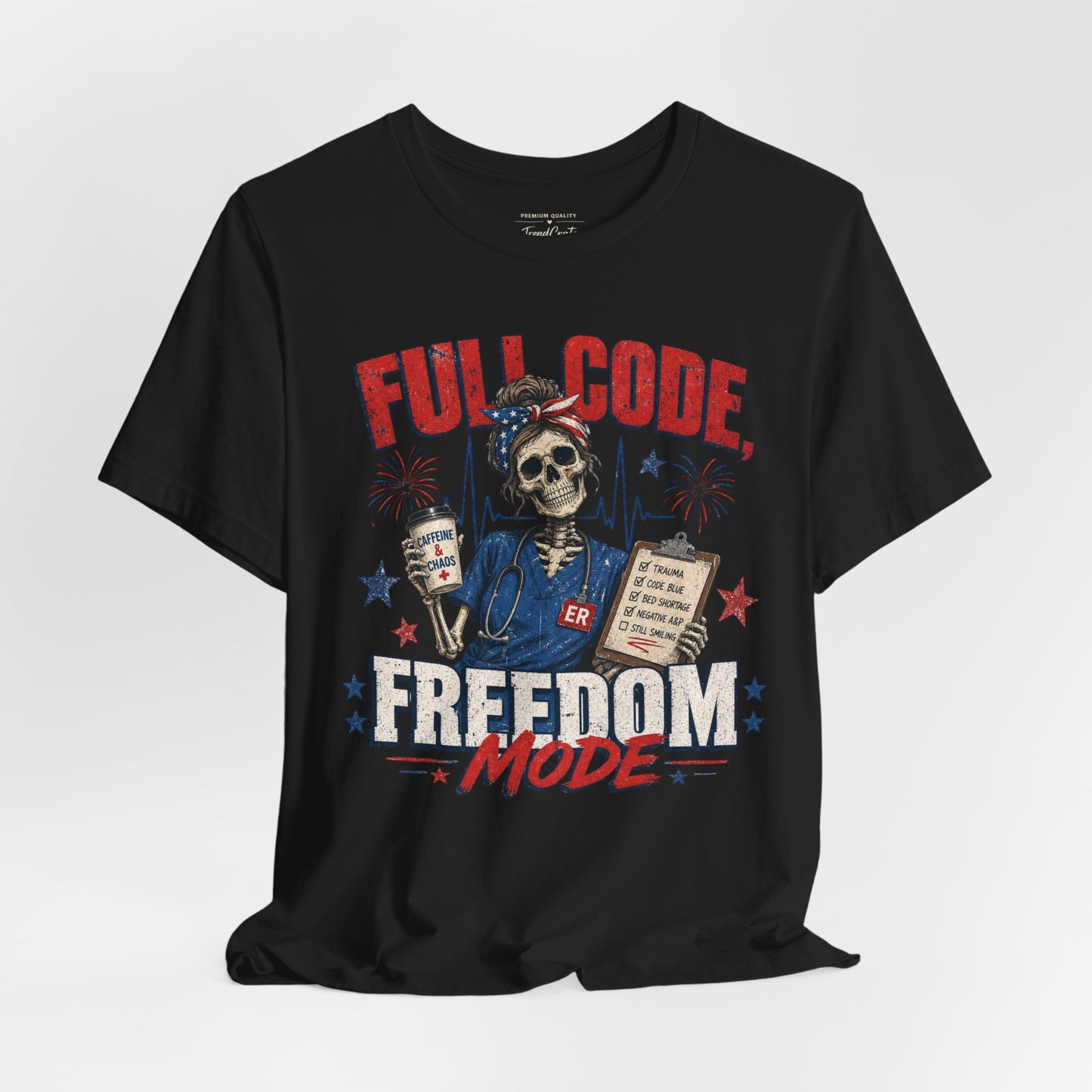 Freedom Mode Skull Nurse Tee