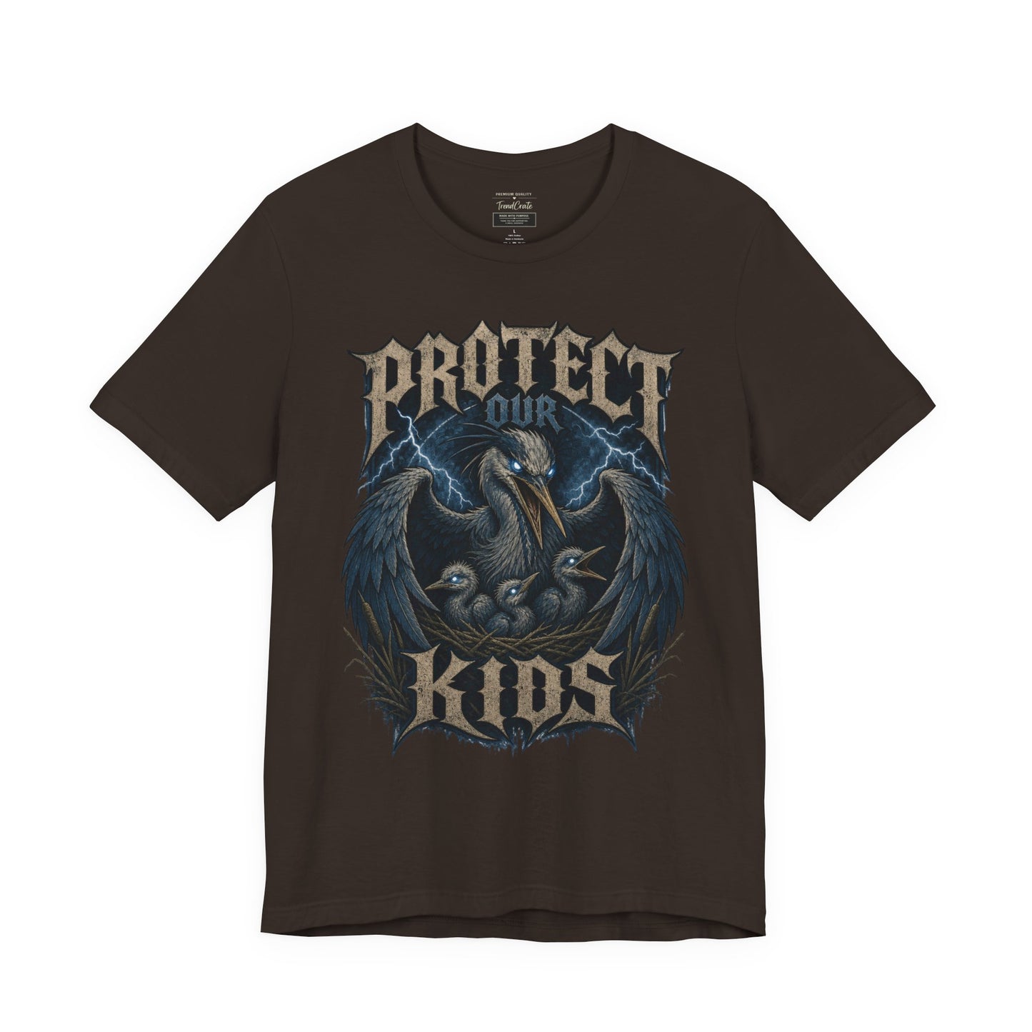 Protect Our Kids T-Shirt — Gothic Raven Family Safety Tee