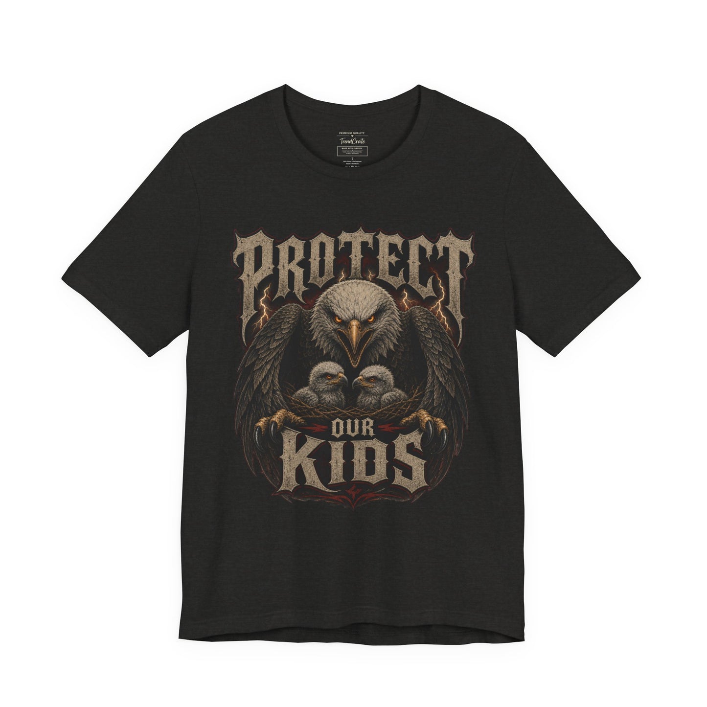 Protect Our Kids Eagle T-Shirt – Patriotic Parent & Family Safety Tee
